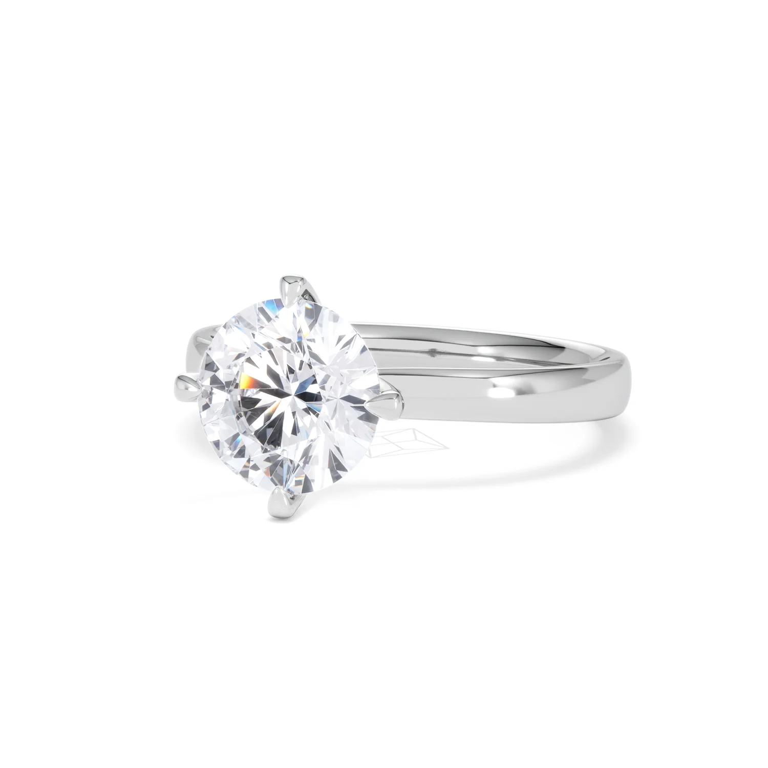 Origin Twist 2.00ct Round Cut Lab Diamond Solitaire Engagement Ring in Platinum - Image 82