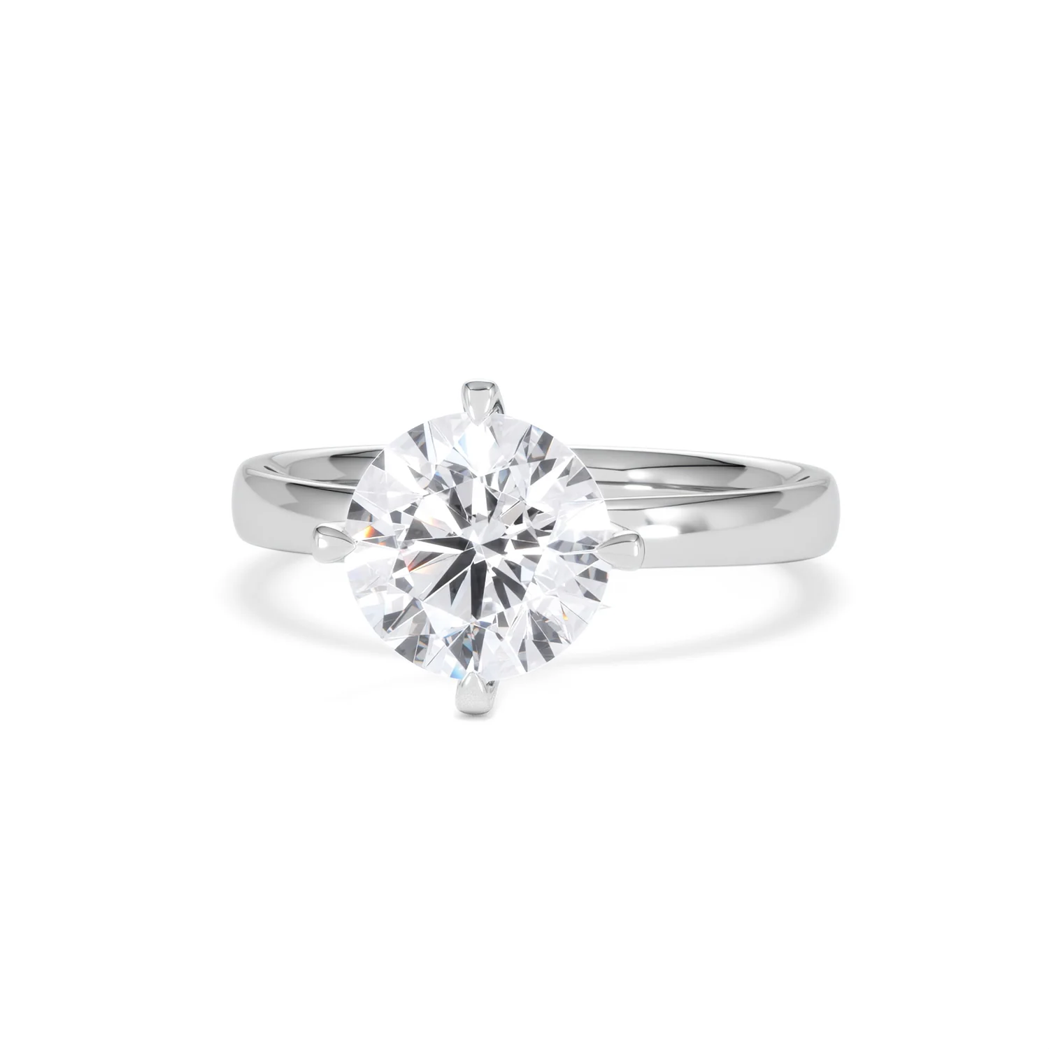 Origin Twist 2.00ct Round Cut Lab Diamond Solitaire Engagement Ring in Platinum - Image 85