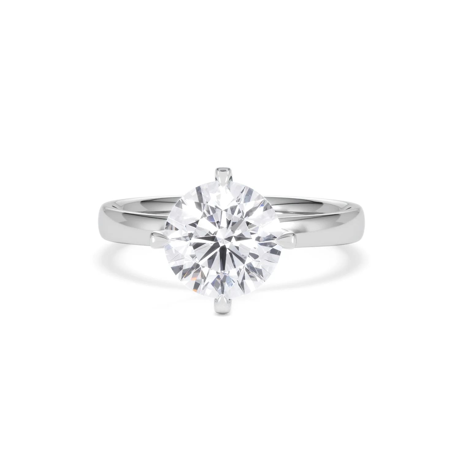 Origin Twist 2.00ct Round Cut Lab Diamond Solitaire Engagement Ring in Platinum - Image 86