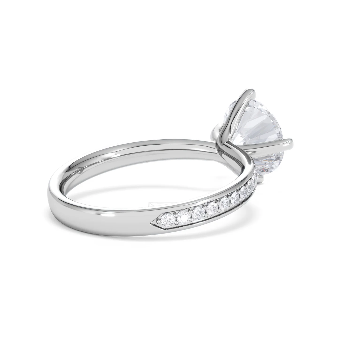 Origin Twist 2.00ct Round Cut Lab Diamond Solitaire Engagement Ring with Side Stones in Platinum - Image 39