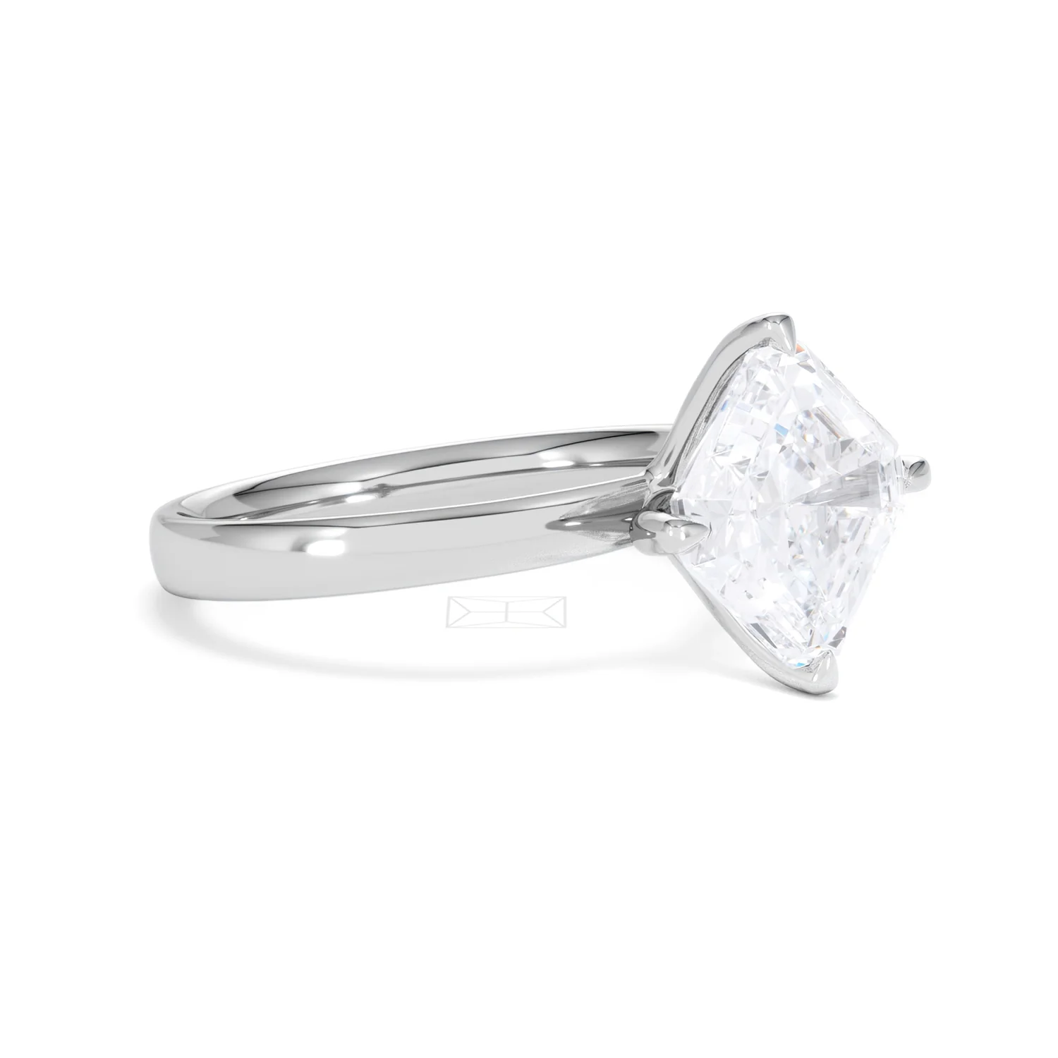 Origin Twist 3.00ct Asscher Cut Lab Diamond Solitaire Engagement Ring in 18K White Gold - Image 17