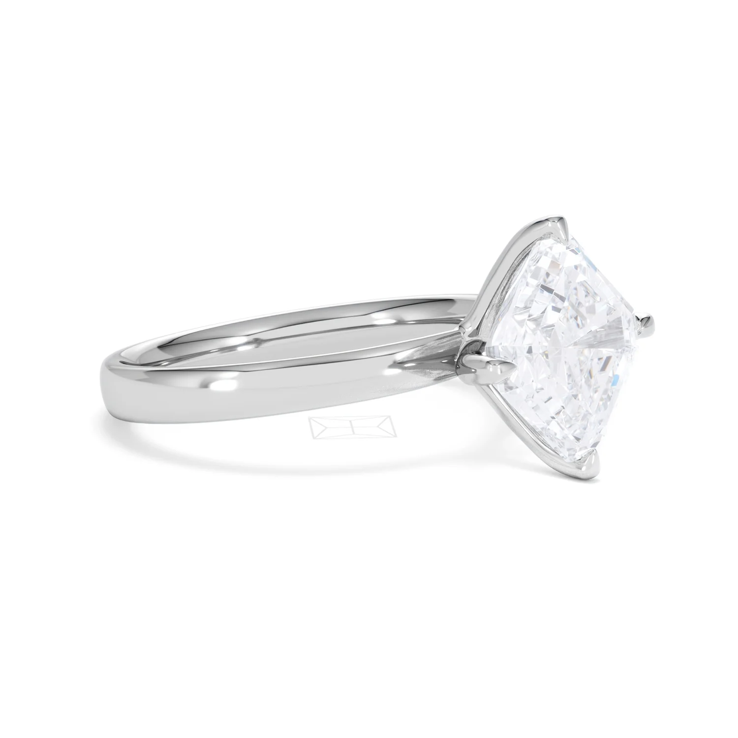 Origin Twist 3.00ct Asscher Cut Lab Diamond Solitaire Engagement Ring in 18K White Gold - Image 18