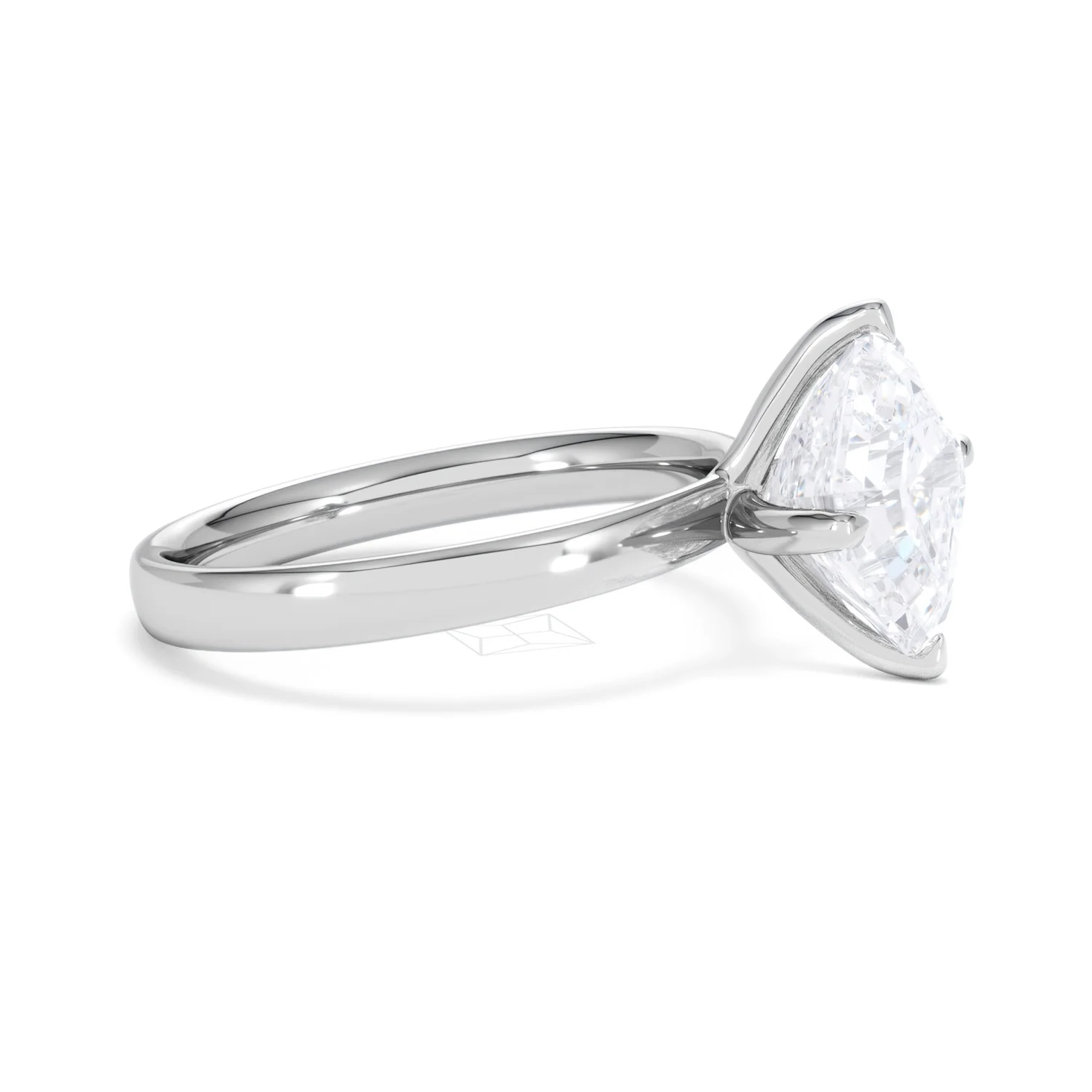 Origin Twist 3.00ct Asscher Cut Lab Diamond Solitaire Engagement Ring in 18K White Gold - Image 22