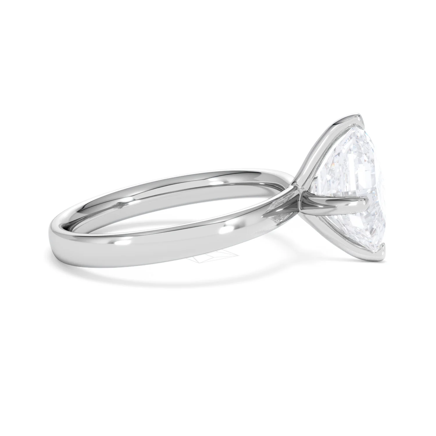 Origin Twist 3.00ct Asscher Cut Lab Diamond Solitaire Engagement Ring in 18K White Gold - Image 25