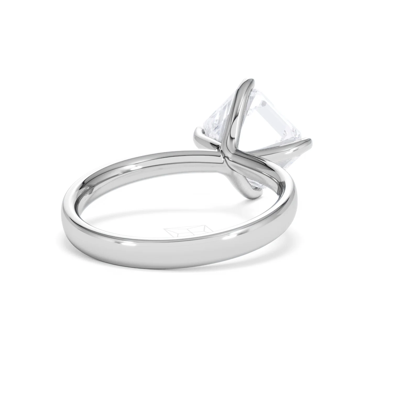 Origin Twist 3.00ct Asscher Cut Lab Diamond Solitaire Engagement Ring in 18K White Gold - Image 41
