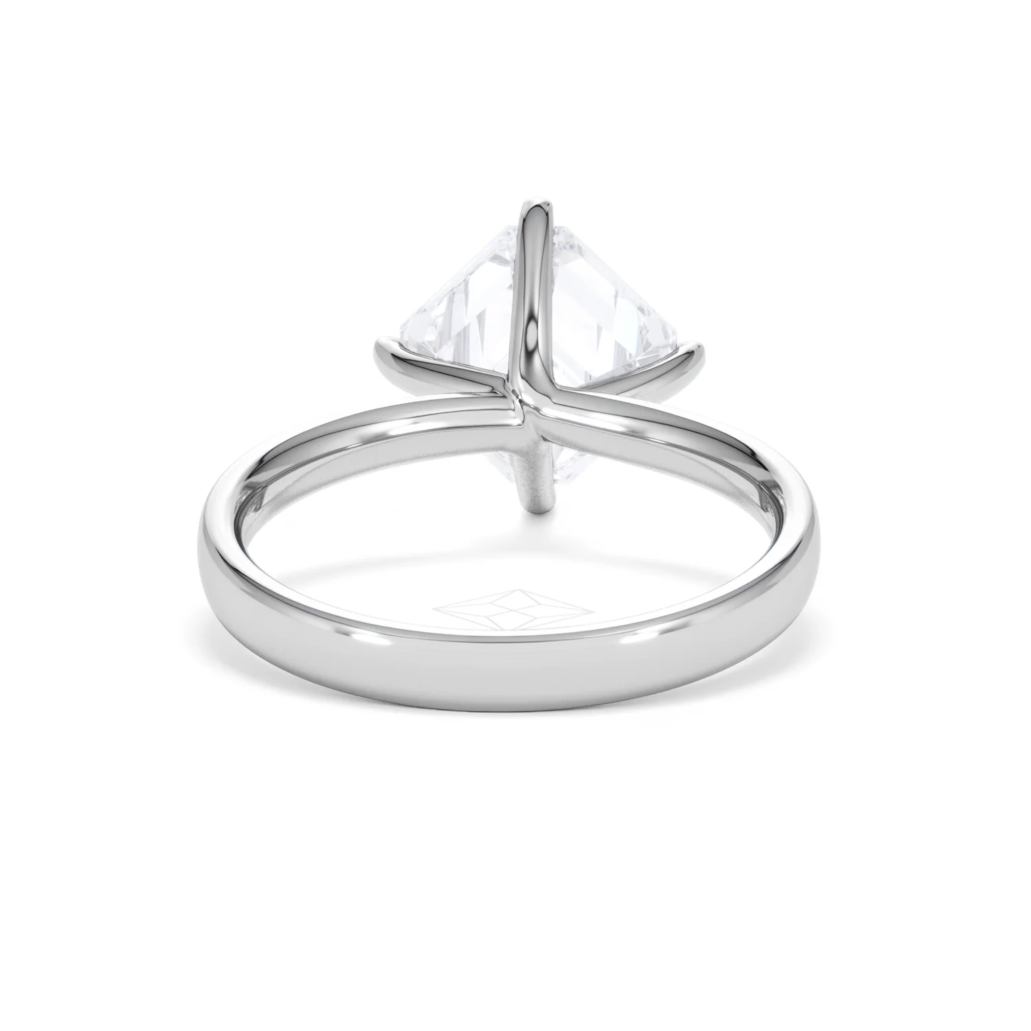 Origin Twist 3.00ct Asscher Cut Lab Diamond Solitaire Engagement Ring in 18K White Gold - Image 46