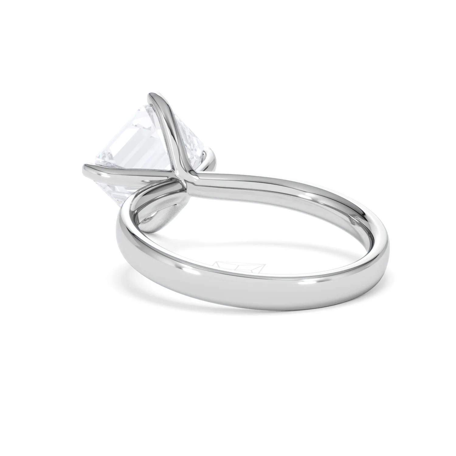 Origin Twist 3.00ct Asscher Cut Lab Diamond Solitaire Engagement Ring in 18K White Gold - Image 54