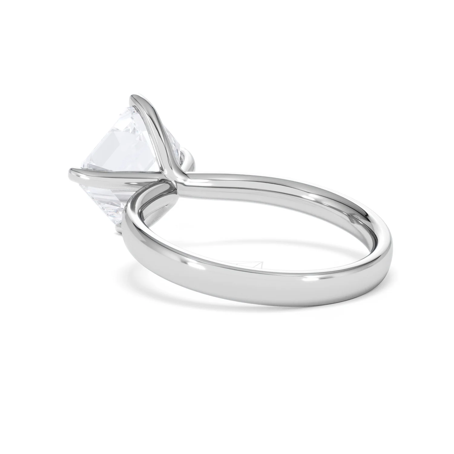 Origin Twist 3.00ct Asscher Cut Lab Diamond Solitaire Engagement Ring in 18K White Gold - Image 56