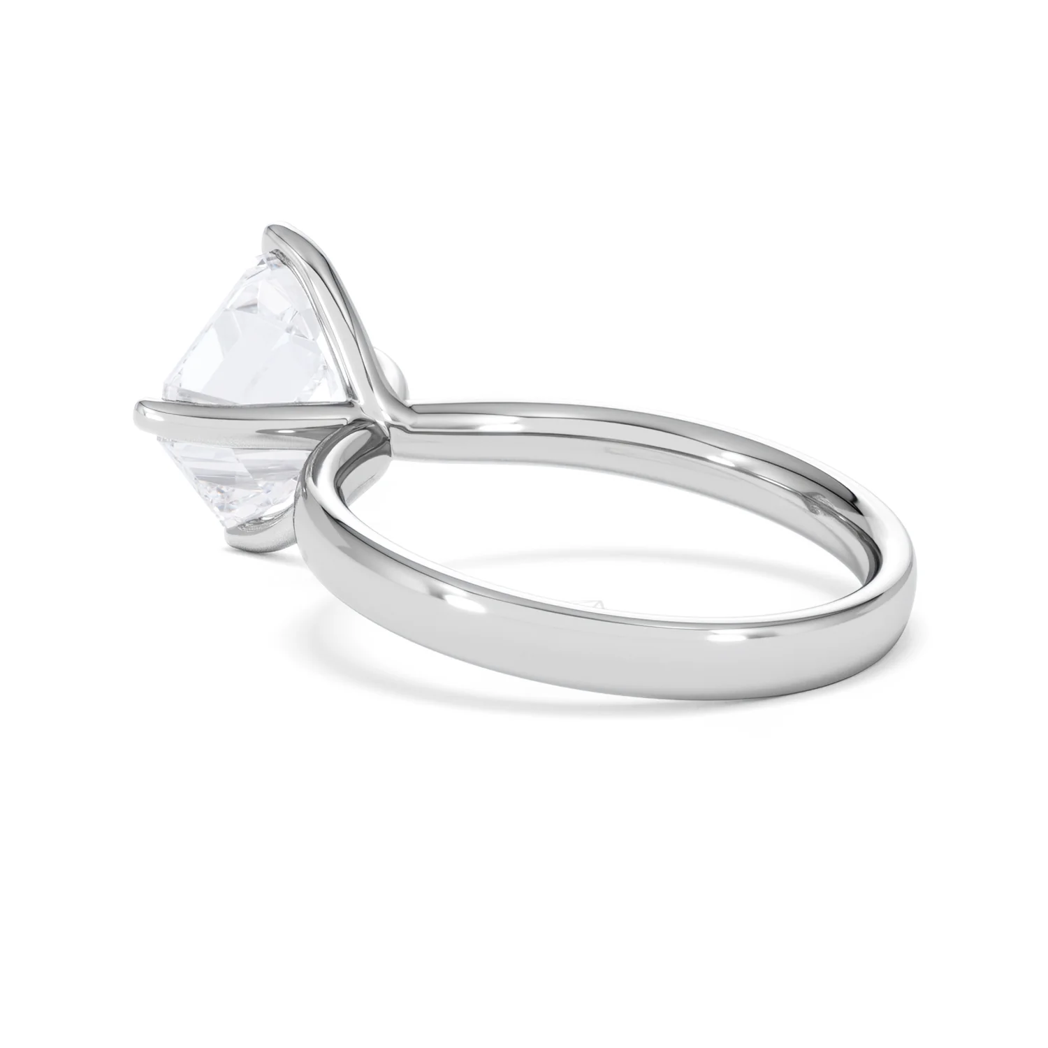 Origin Twist 3.00ct Asscher Cut Lab Diamond Solitaire Engagement Ring in 18K White Gold - Image 58