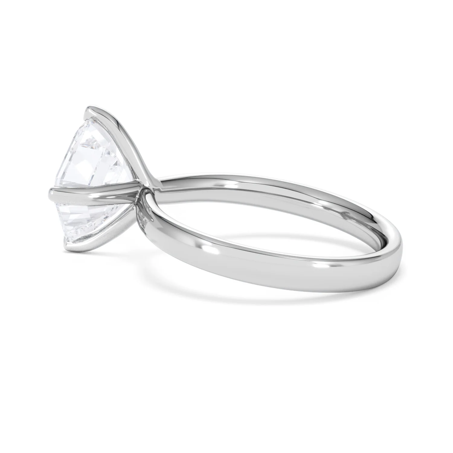 Origin Twist 3.00ct Asscher Cut Lab Diamond Solitaire Engagement Ring in 18K White Gold - Image 63