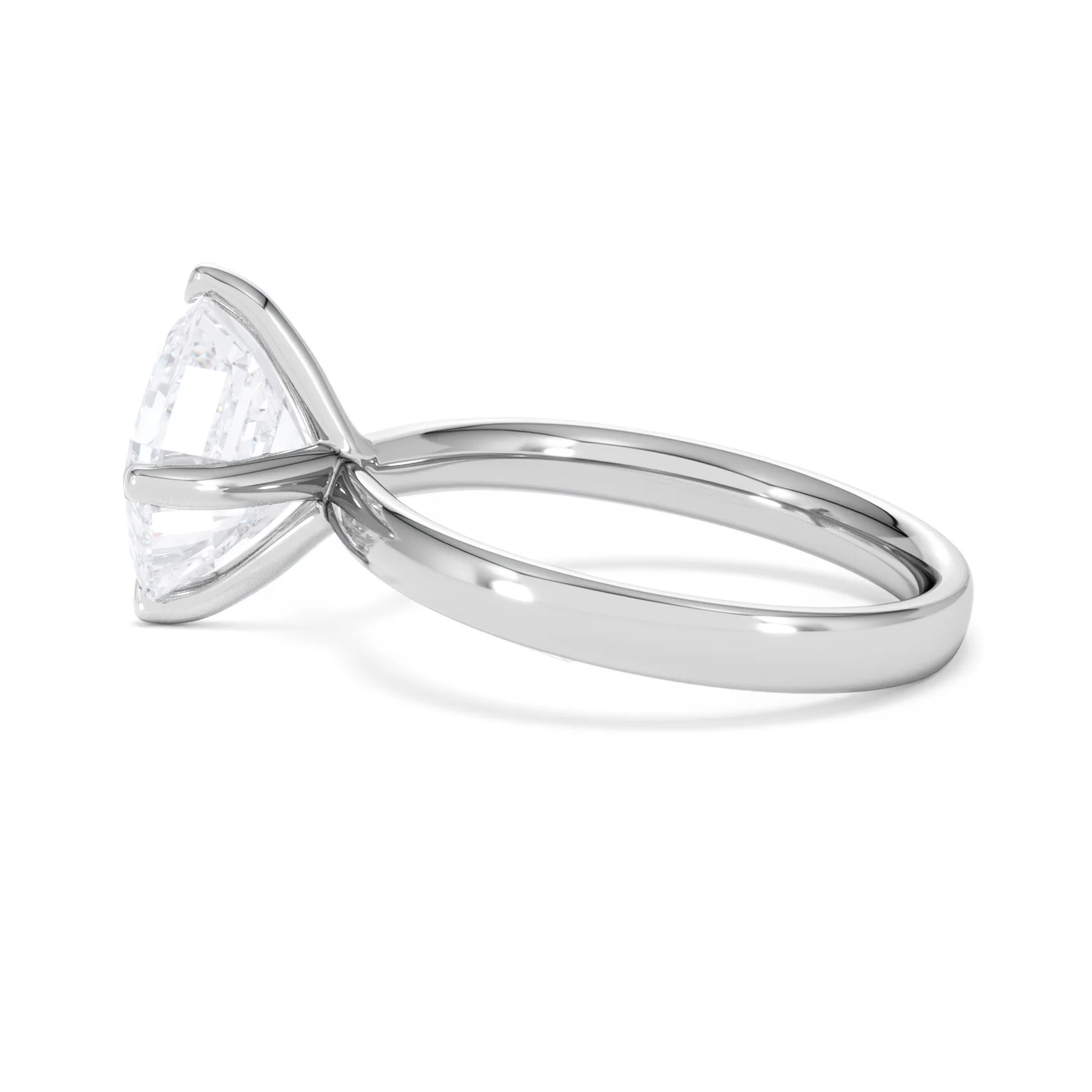 Origin Twist 3.00ct Asscher Cut Lab Diamond Solitaire Engagement Ring in 18K White Gold - Image 65