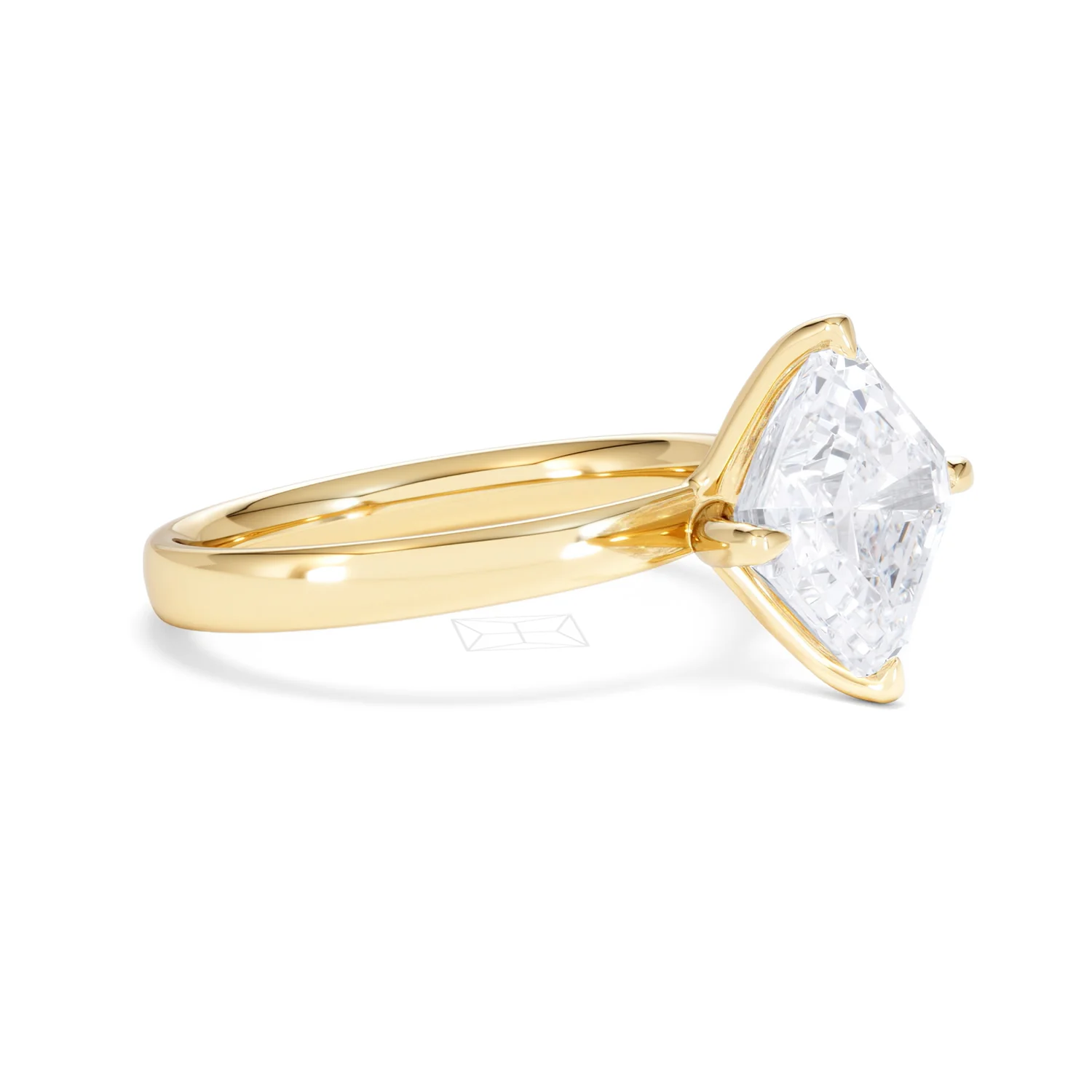 Origin Twist 3.00ct Asscher Cut Lab Diamond Solitaire Engagement Ring in 18K Yellow Gold - Image 19