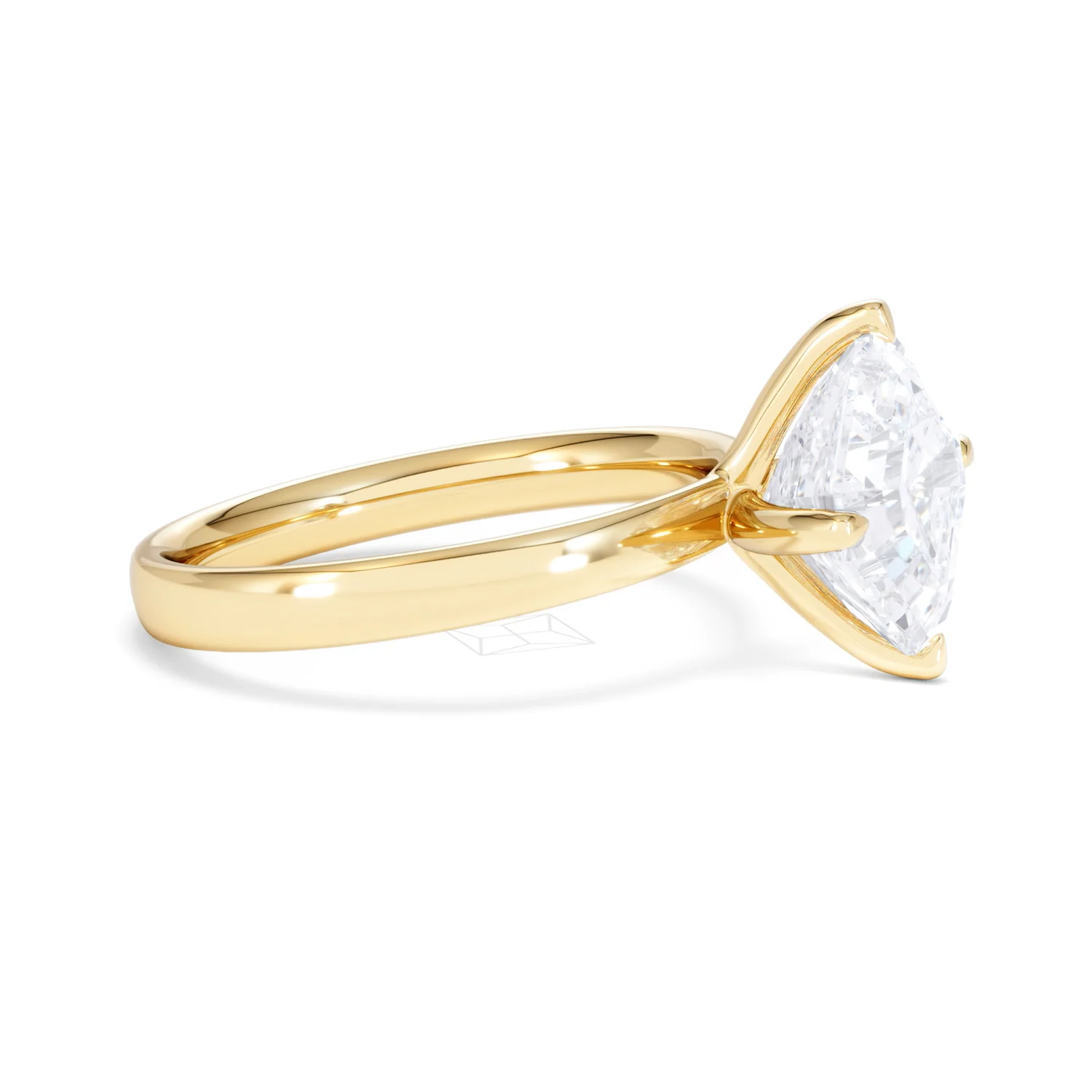 Origin Twist 3.00ct Asscher Cut Lab Diamond Solitaire Engagement Ring in 18K Yellow Gold - Image 22