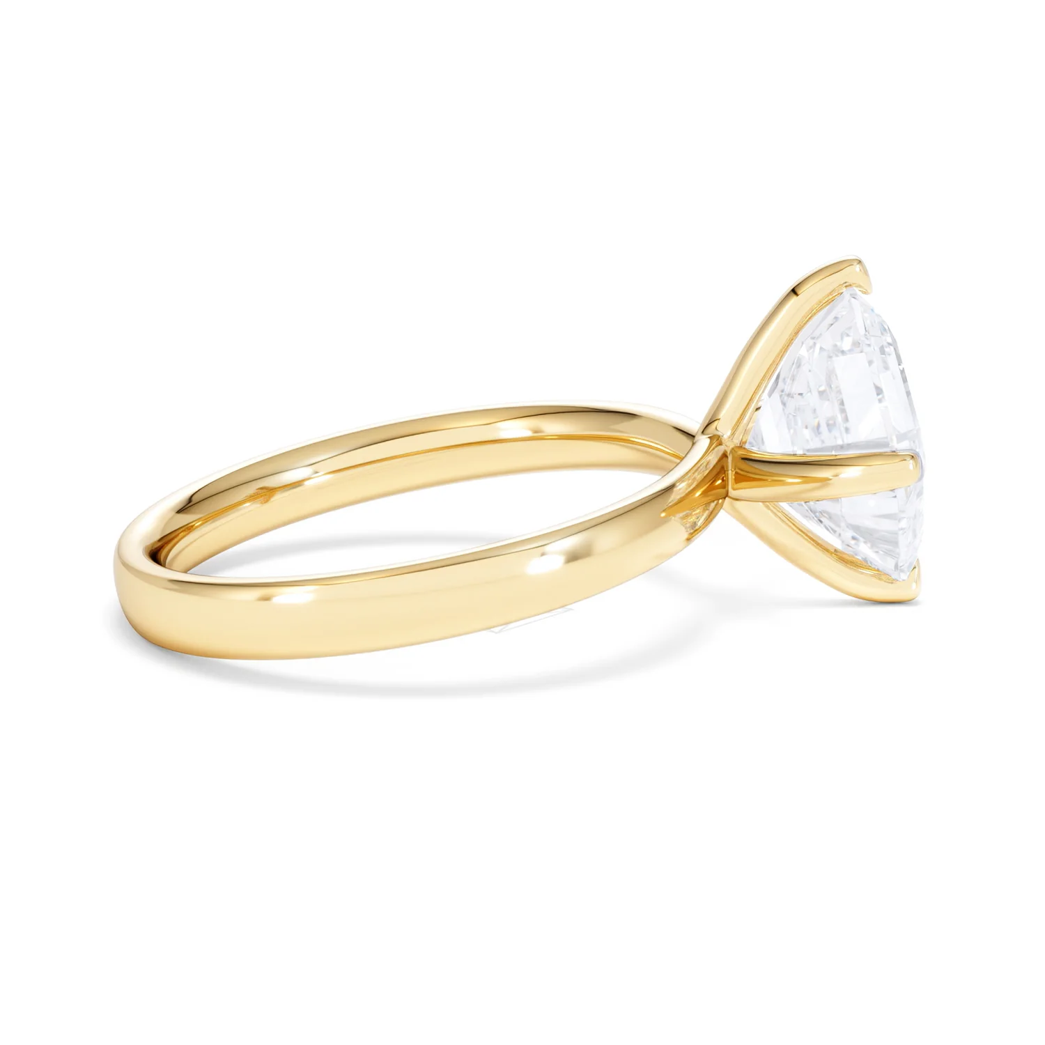 Origin Twist 3.00ct Asscher Cut Lab Diamond Solitaire Engagement Ring in 18K Yellow Gold - Image 28