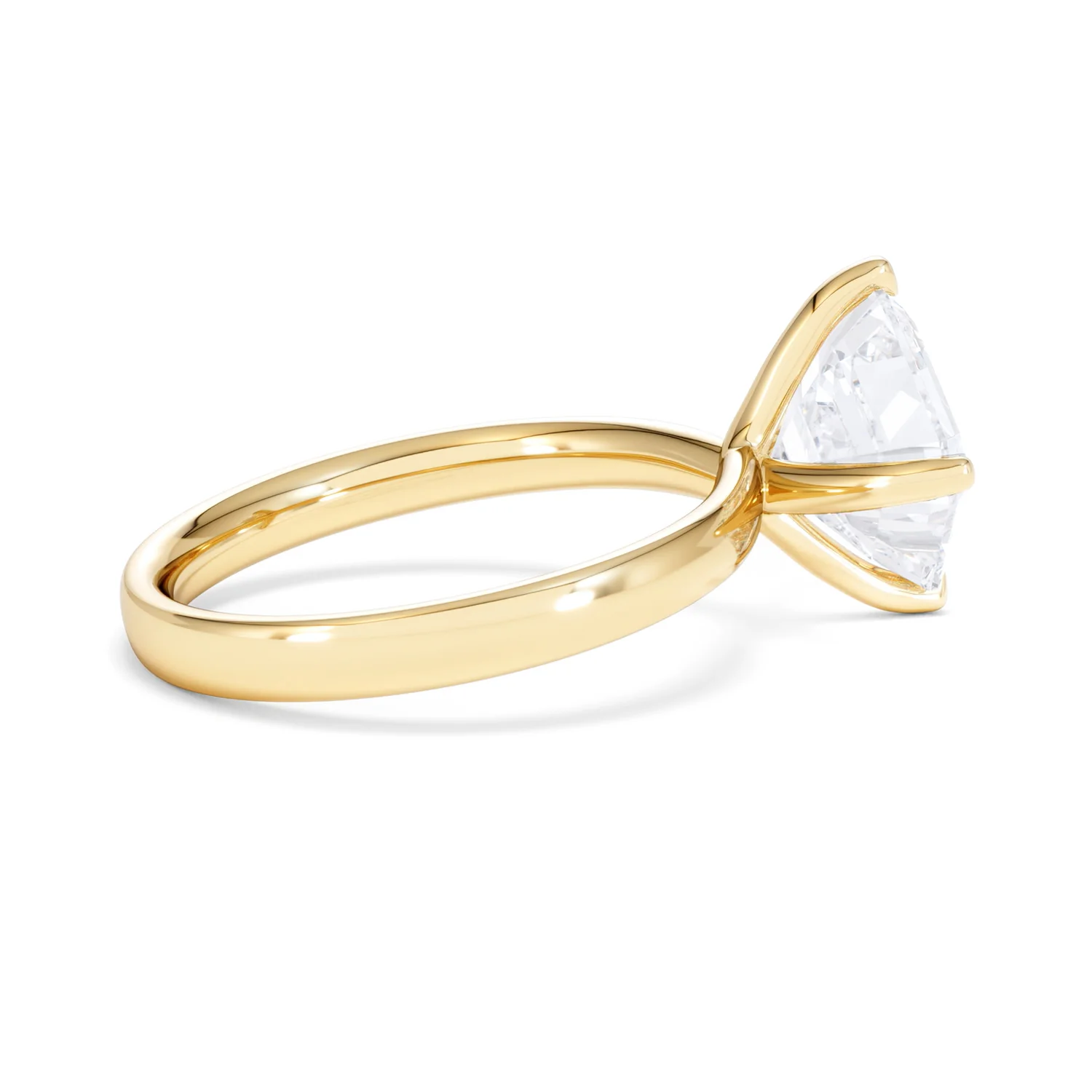 Origin Twist 3.00ct Asscher Cut Lab Diamond Solitaire Engagement Ring in 18K Yellow Gold - Image 30