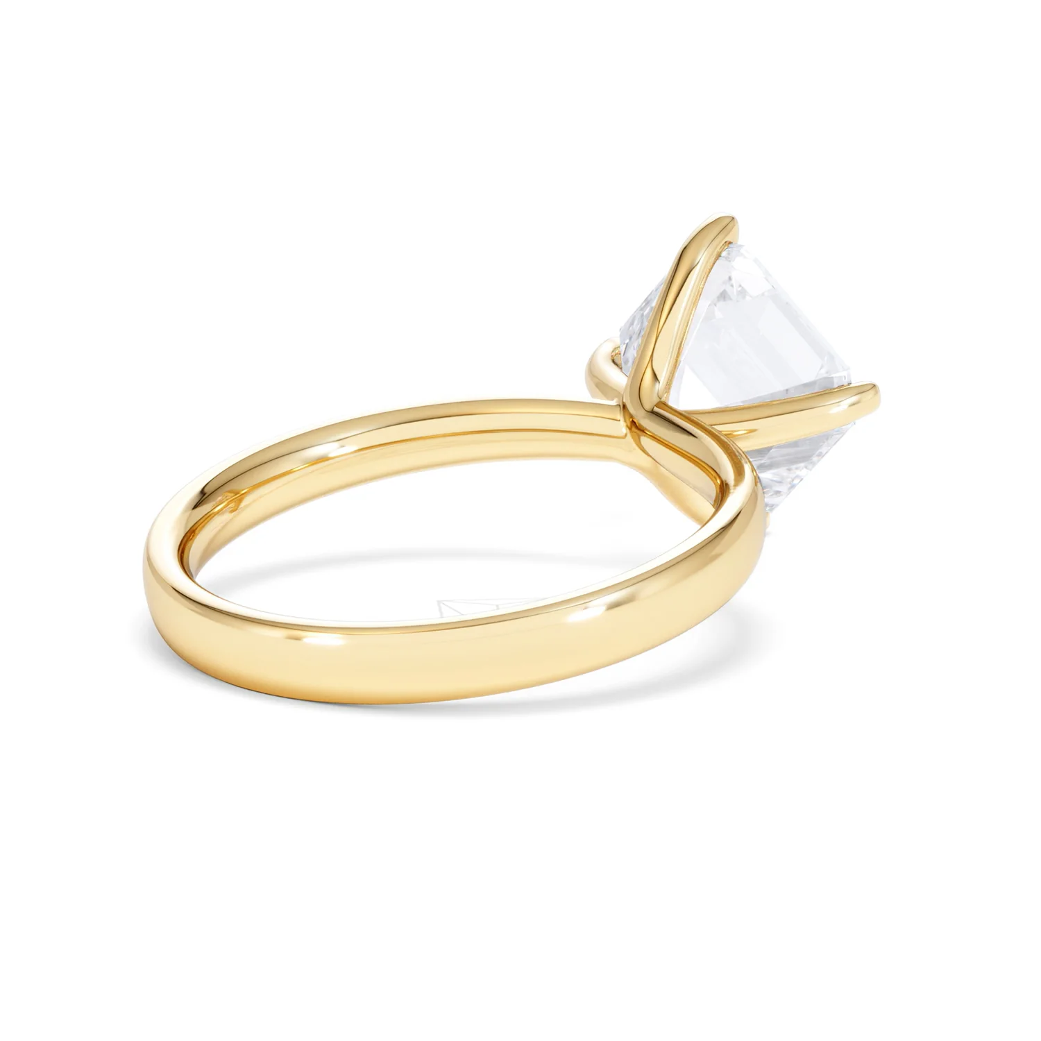 Origin Twist 3.00ct Asscher Cut Lab Diamond Solitaire Engagement Ring in 18K Yellow Gold - Image 38