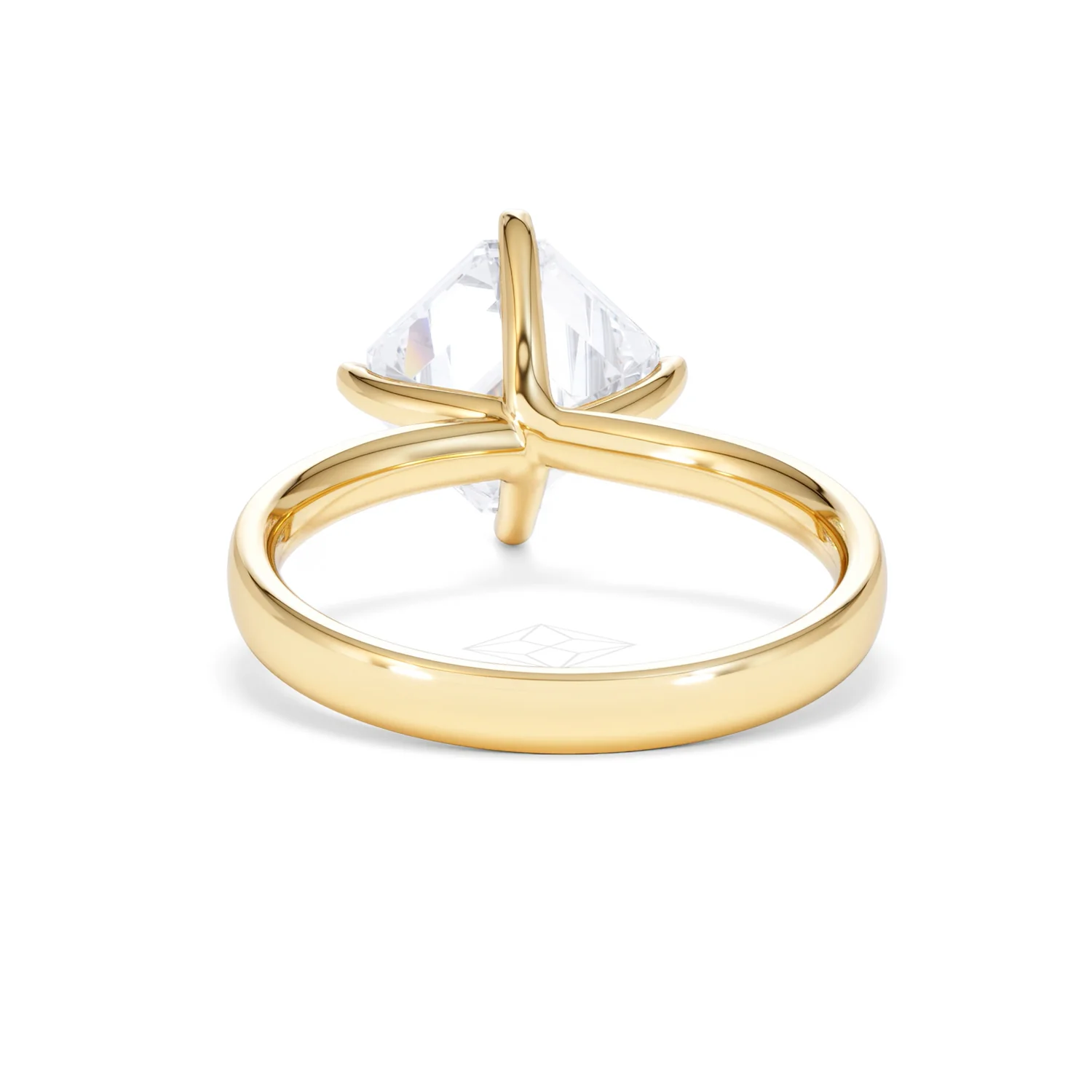 Origin Twist 3.00ct Asscher Cut Lab Diamond Solitaire Engagement Ring in 18K Yellow Gold - Image 48