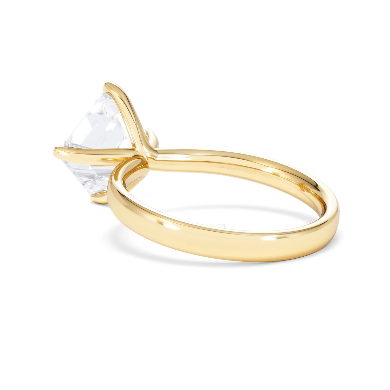 Origin Twist 3.00ct Asscher Cut Lab Diamond Solitaire Engagement Ring in 18K Yellow Gold - Image 57