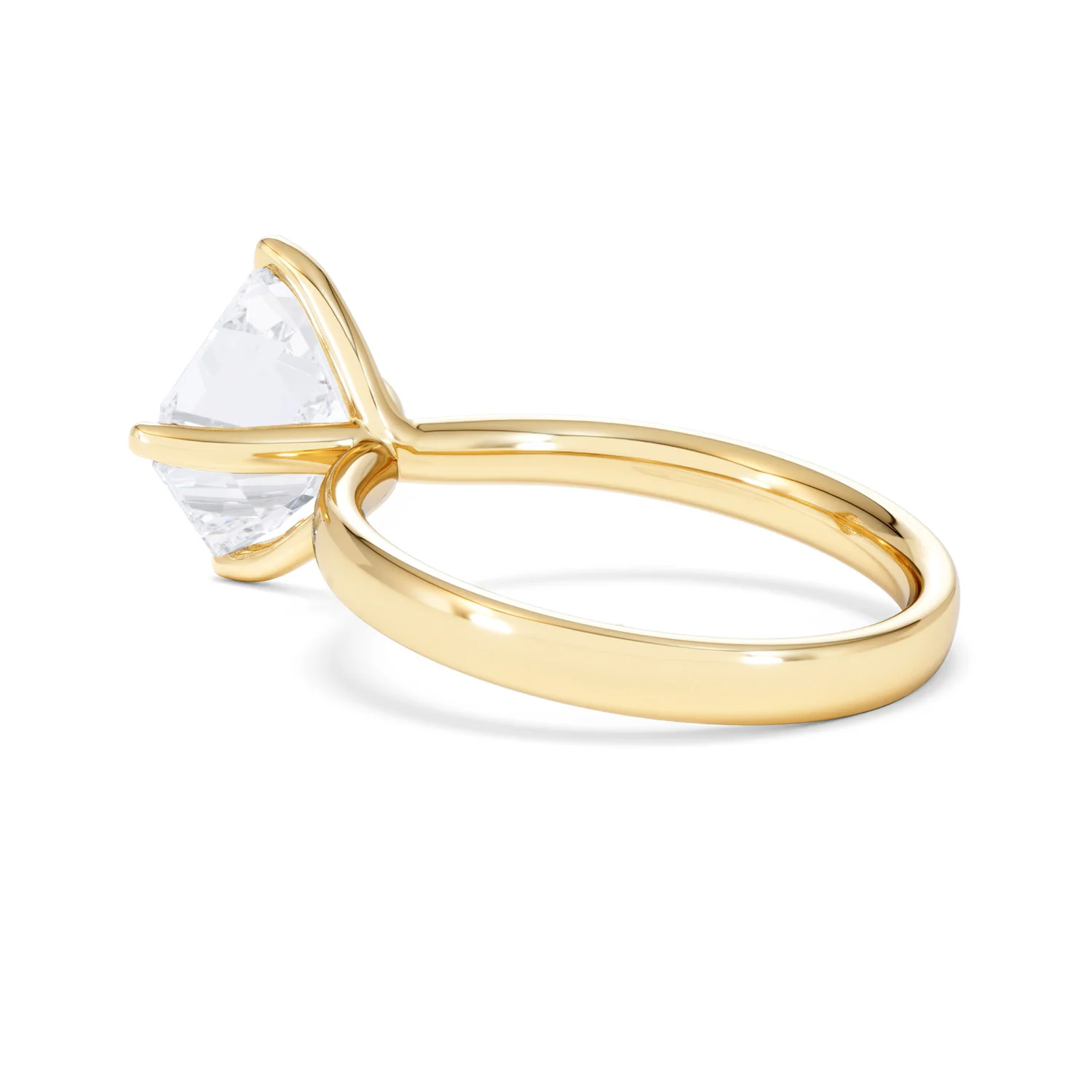 Origin Twist 3.00ct Asscher Cut Lab Diamond Solitaire Engagement Ring in 18K Yellow Gold - Image 59
