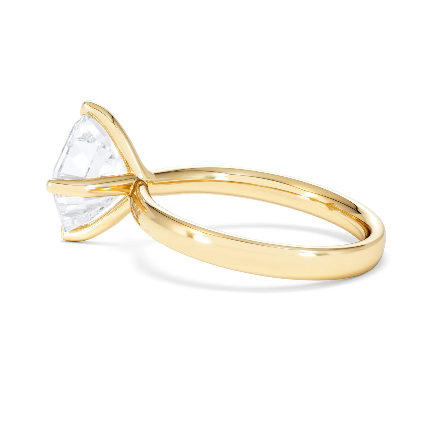 Origin Twist 3.00ct Asscher Cut Lab Diamond Solitaire Engagement Ring in 18K Yellow Gold - Image 63
