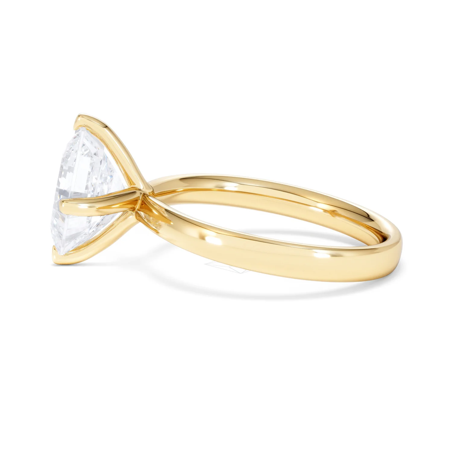Origin Twist 3.00ct Asscher Cut Lab Diamond Solitaire Engagement Ring in 18K Yellow Gold - Image 67