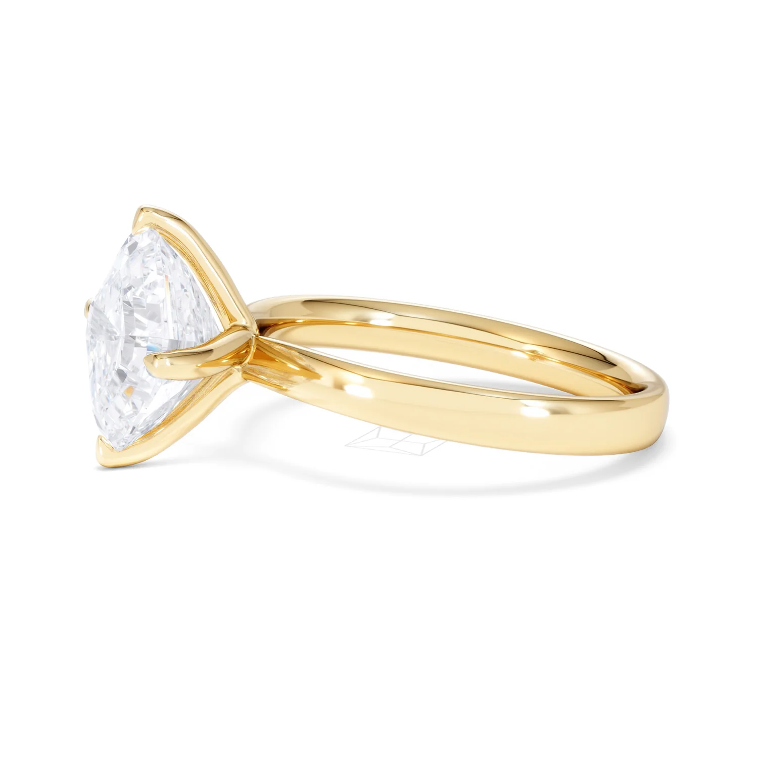 Origin Twist 3.00ct Asscher Cut Lab Diamond Solitaire Engagement Ring in 18K Yellow Gold - Image 71