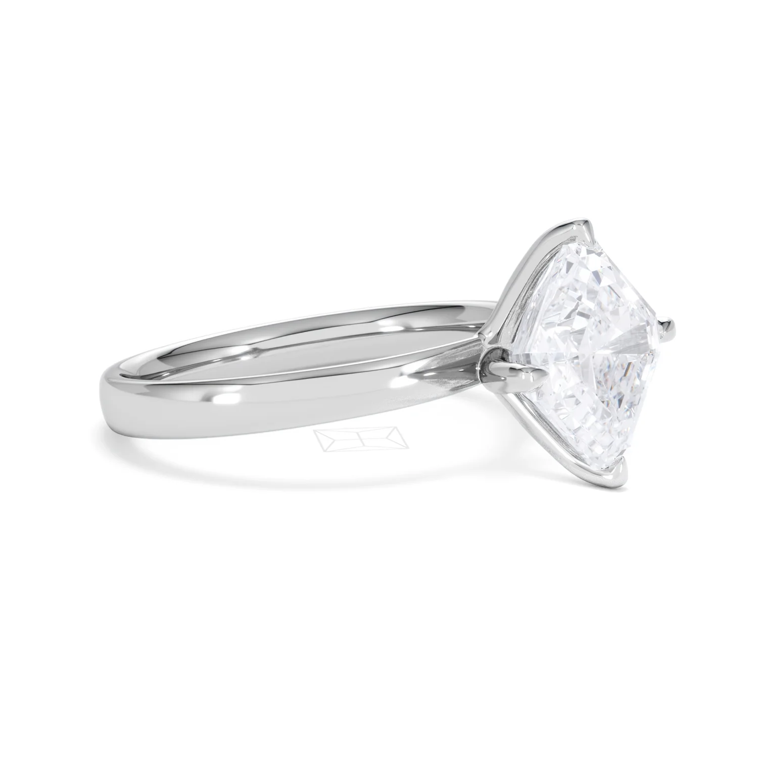 Origin Twist 3.00ct Asscher Cut Lab Diamond Solitaire Engagement Ring in Platinum - Image 19