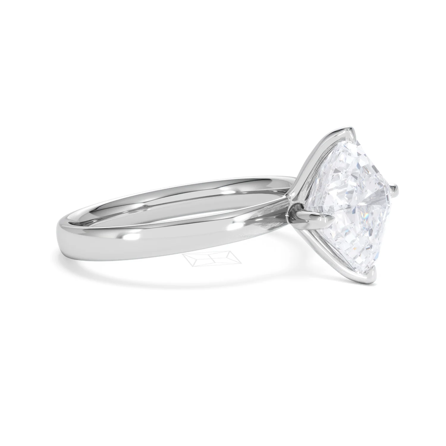 Origin Twist 3.00ct Asscher Cut Lab Diamond Solitaire Engagement Ring in Platinum - Image 20
