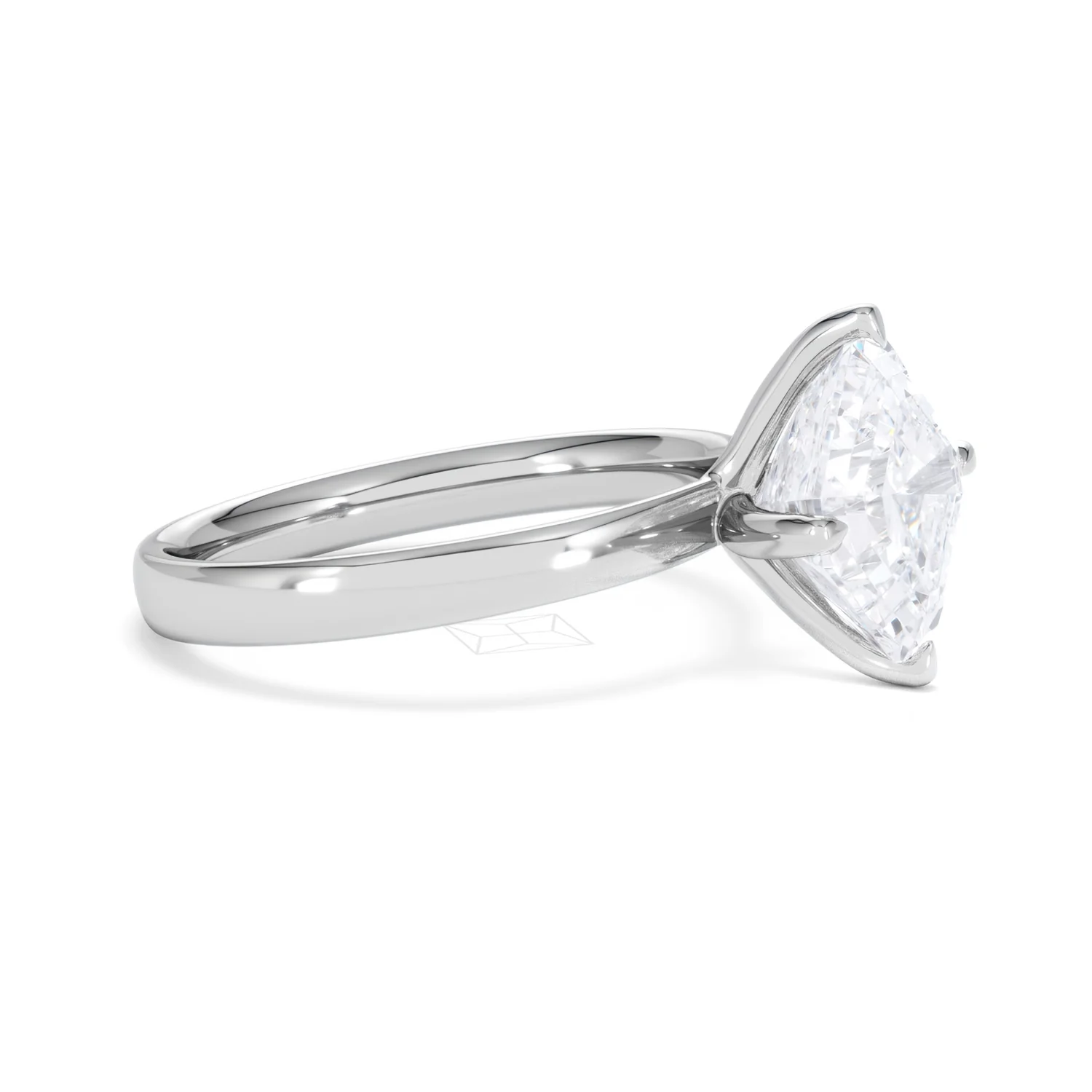 Origin Twist 3.00ct Asscher Cut Lab Diamond Solitaire Engagement Ring in Platinum - Image 21