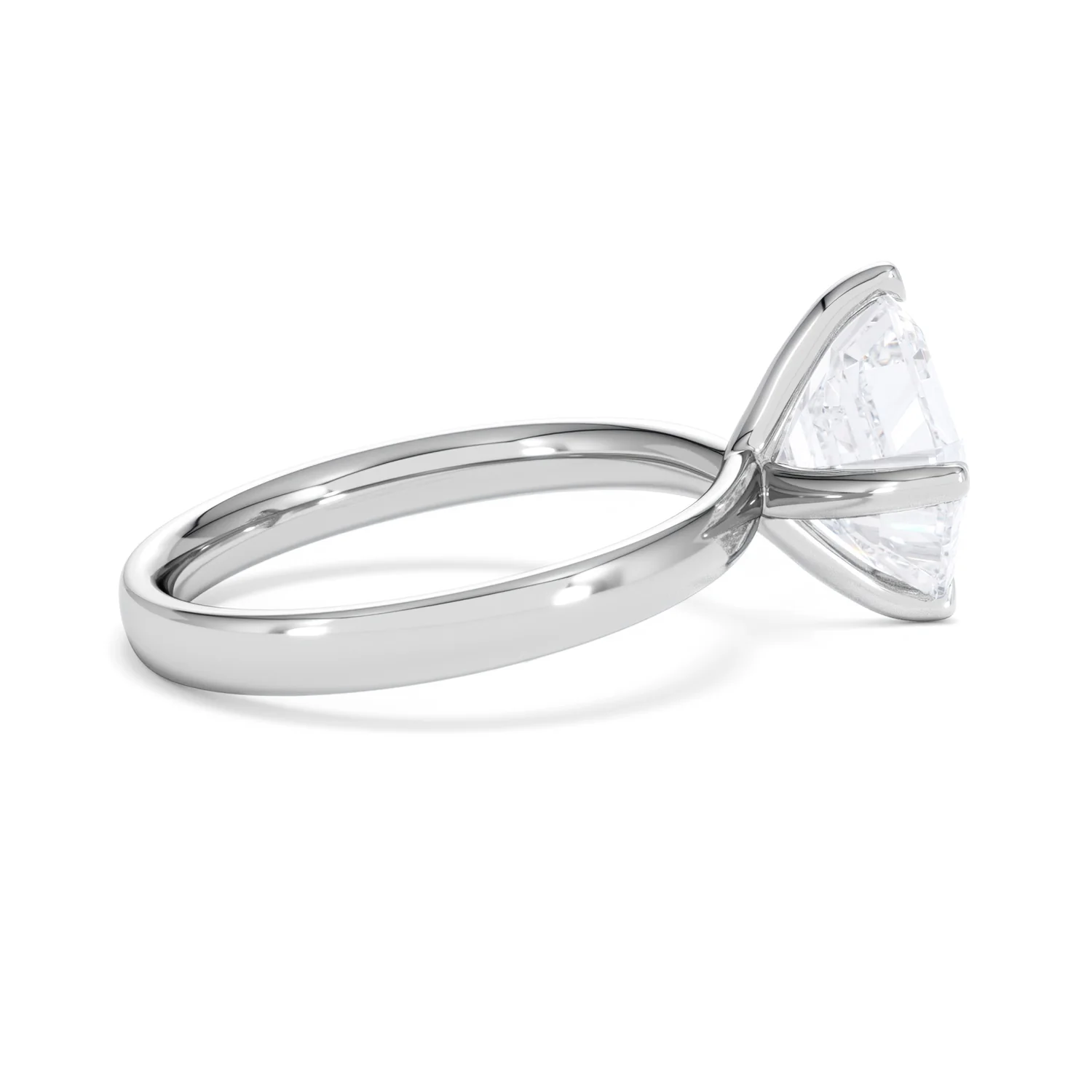 Origin Twist 3.00ct Asscher Cut Lab Diamond Solitaire Engagement Ring in Platinum - Image 29