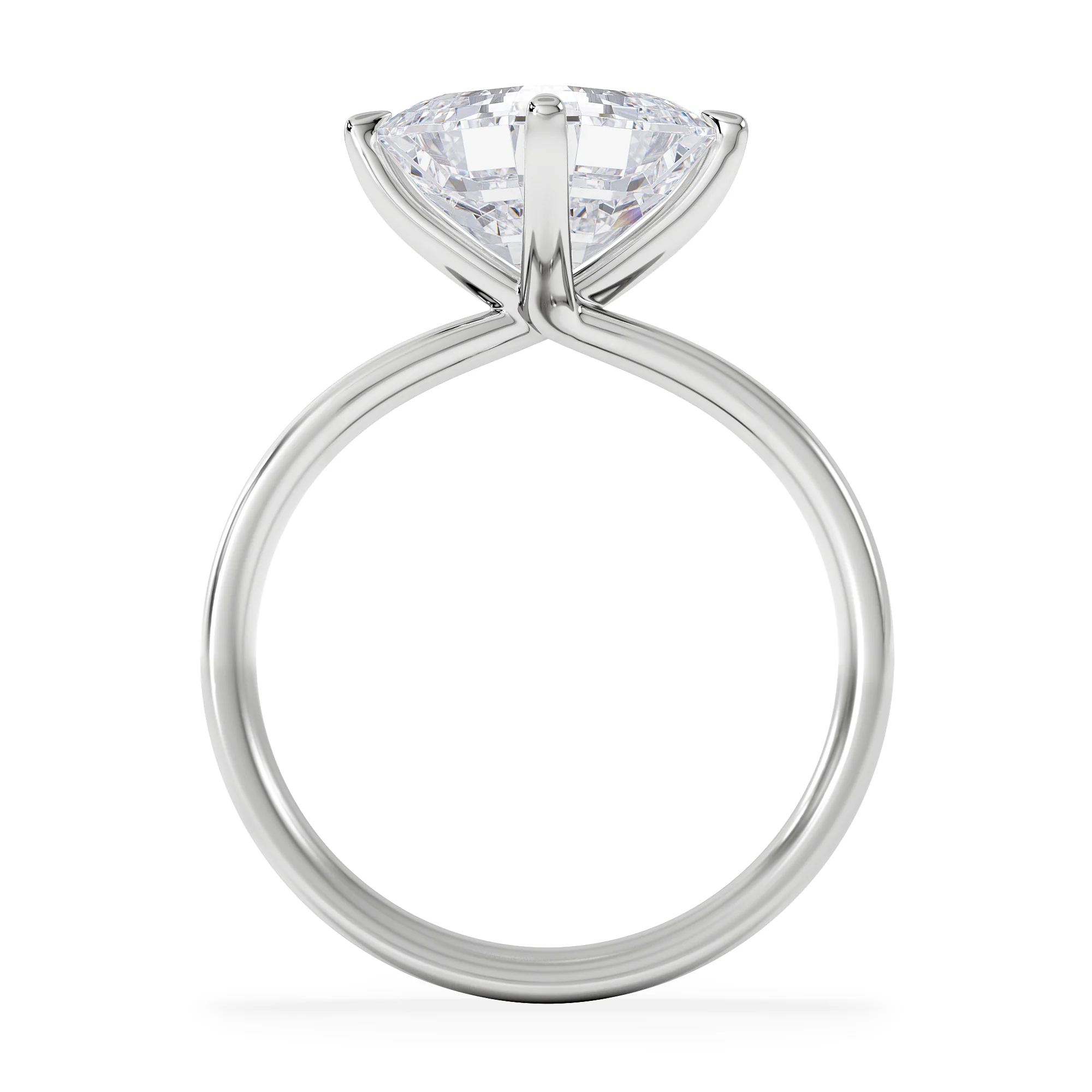 Origin Twist 3.00ct Asscher Cut Lab Diamond Solitaire Engagement Ring in Platinum - Image 3