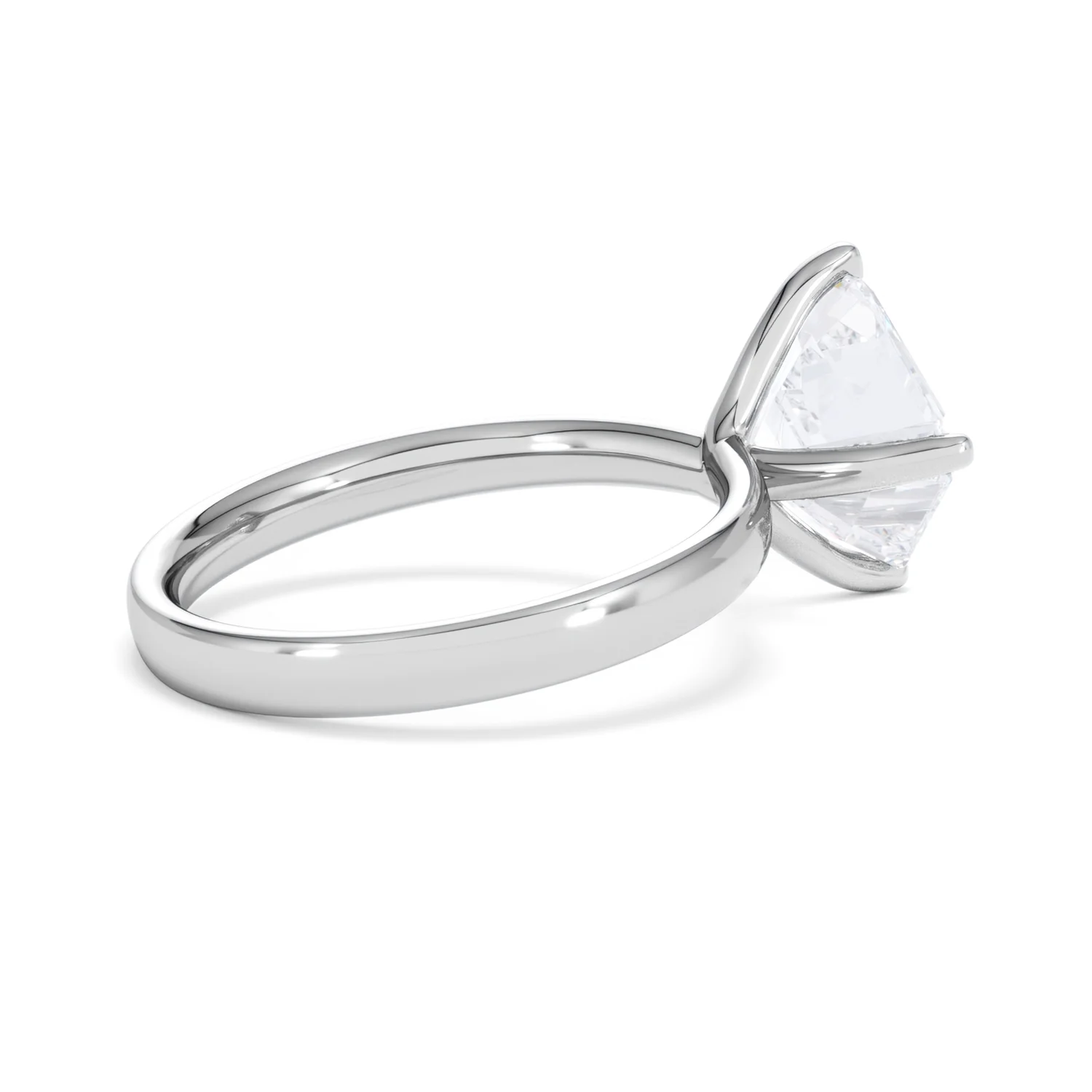 Origin Twist 3.00ct Asscher Cut Lab Diamond Solitaire Engagement Ring in Platinum - Image 33