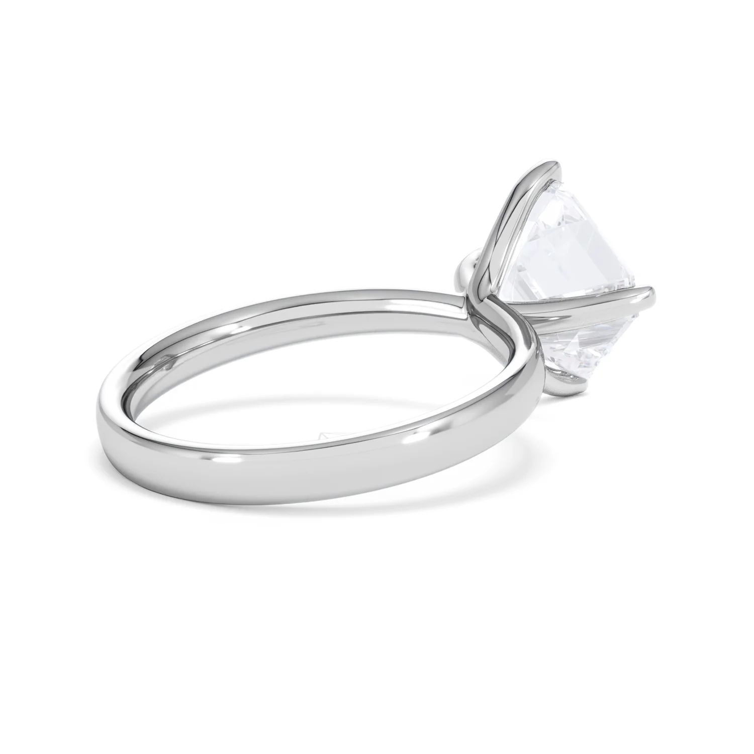 Origin Twist 3.00ct Asscher Cut Lab Diamond Solitaire Engagement Ring in Platinum - Image 36