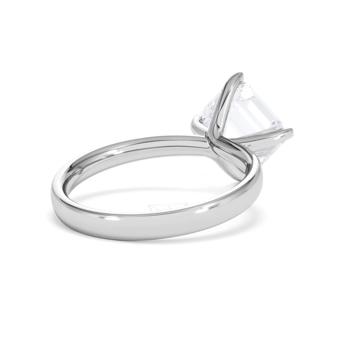 Origin Twist 3.00ct Asscher Cut Lab Diamond Solitaire Engagement Ring in Platinum - Image 39
