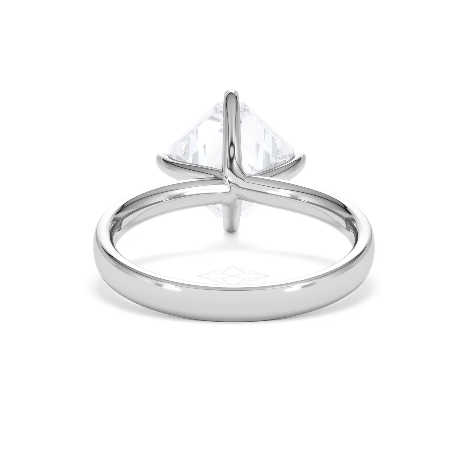 Origin Twist 3.00ct Asscher Cut Lab Diamond Solitaire Engagement Ring in Platinum - Image 47