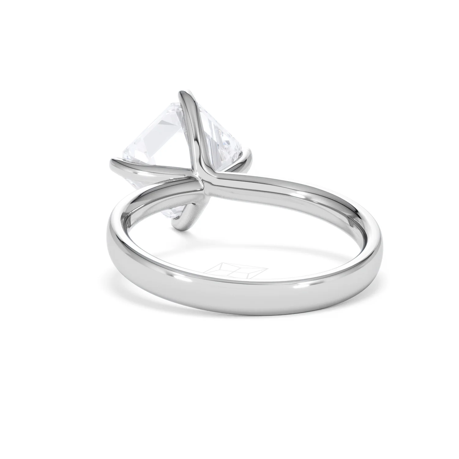 Origin Twist 3.00ct Asscher Cut Lab Diamond Solitaire Engagement Ring in Platinum - Image 51