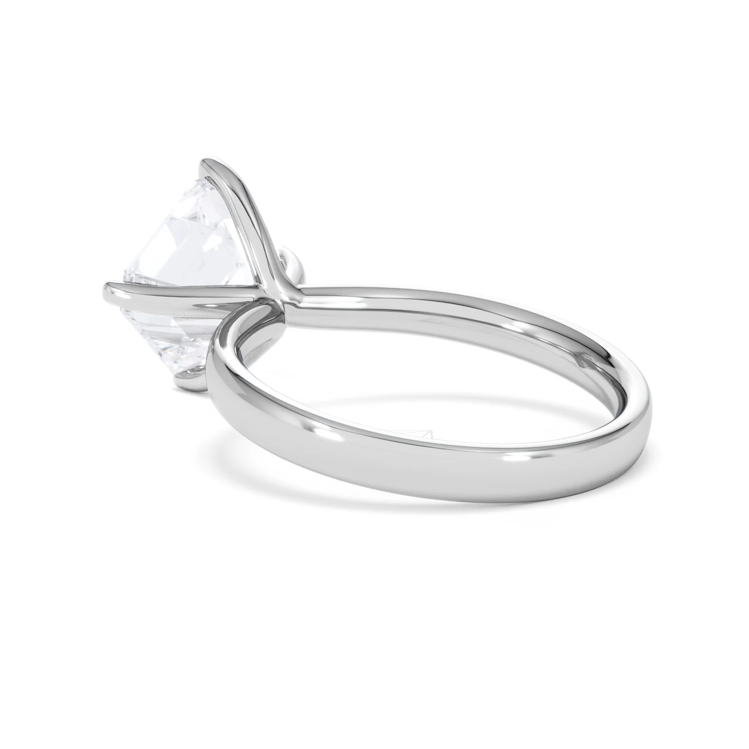 Origin Twist 3.00ct Asscher Cut Lab Diamond Solitaire Engagement Ring in Platinum - Image 57