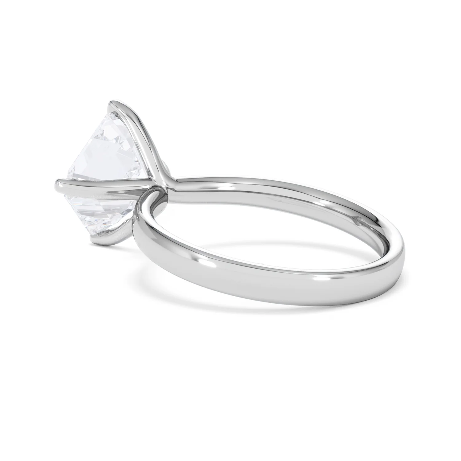 Origin Twist 3.00ct Asscher Cut Lab Diamond Solitaire Engagement Ring in Platinum - Image 59