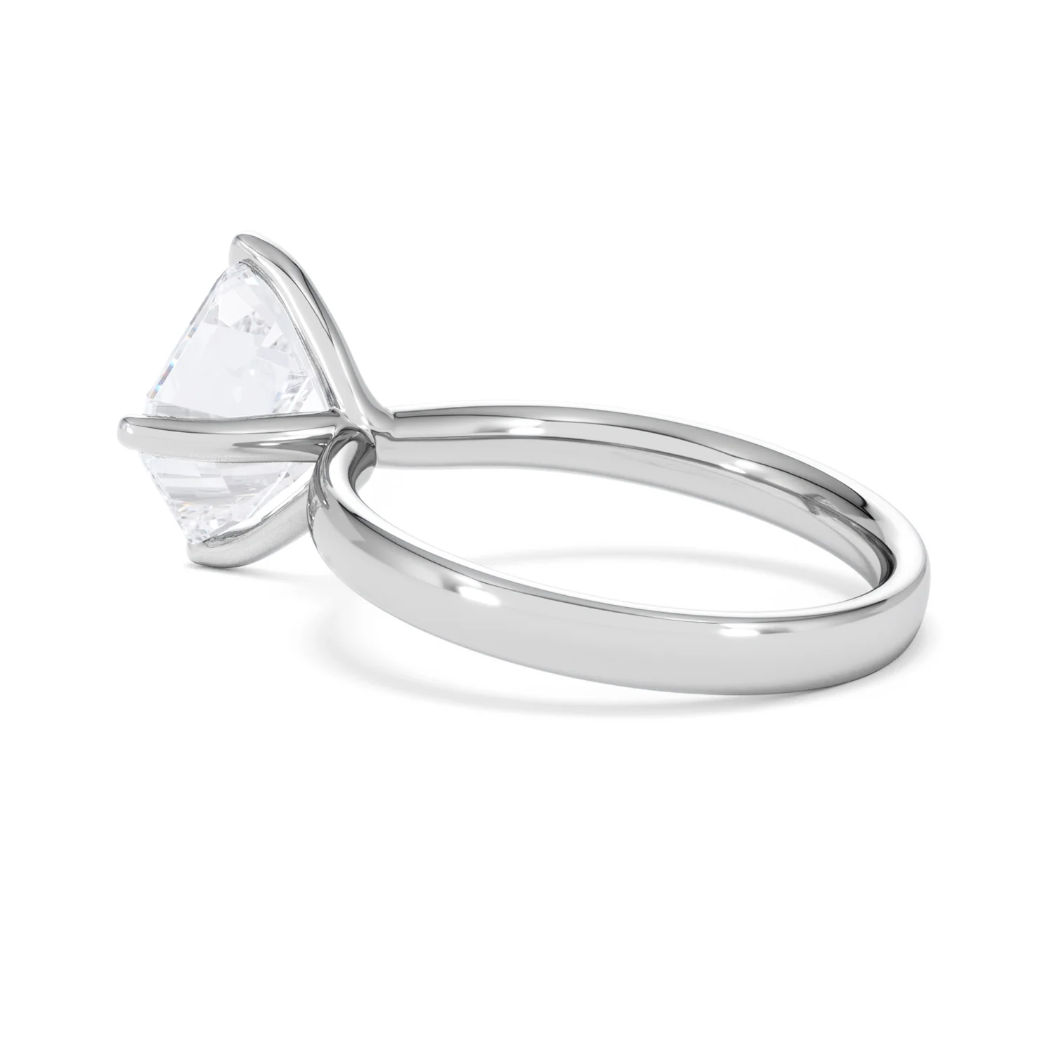 Origin Twist 3.00ct Asscher Cut Lab Diamond Solitaire Engagement Ring in Platinum - Image 60