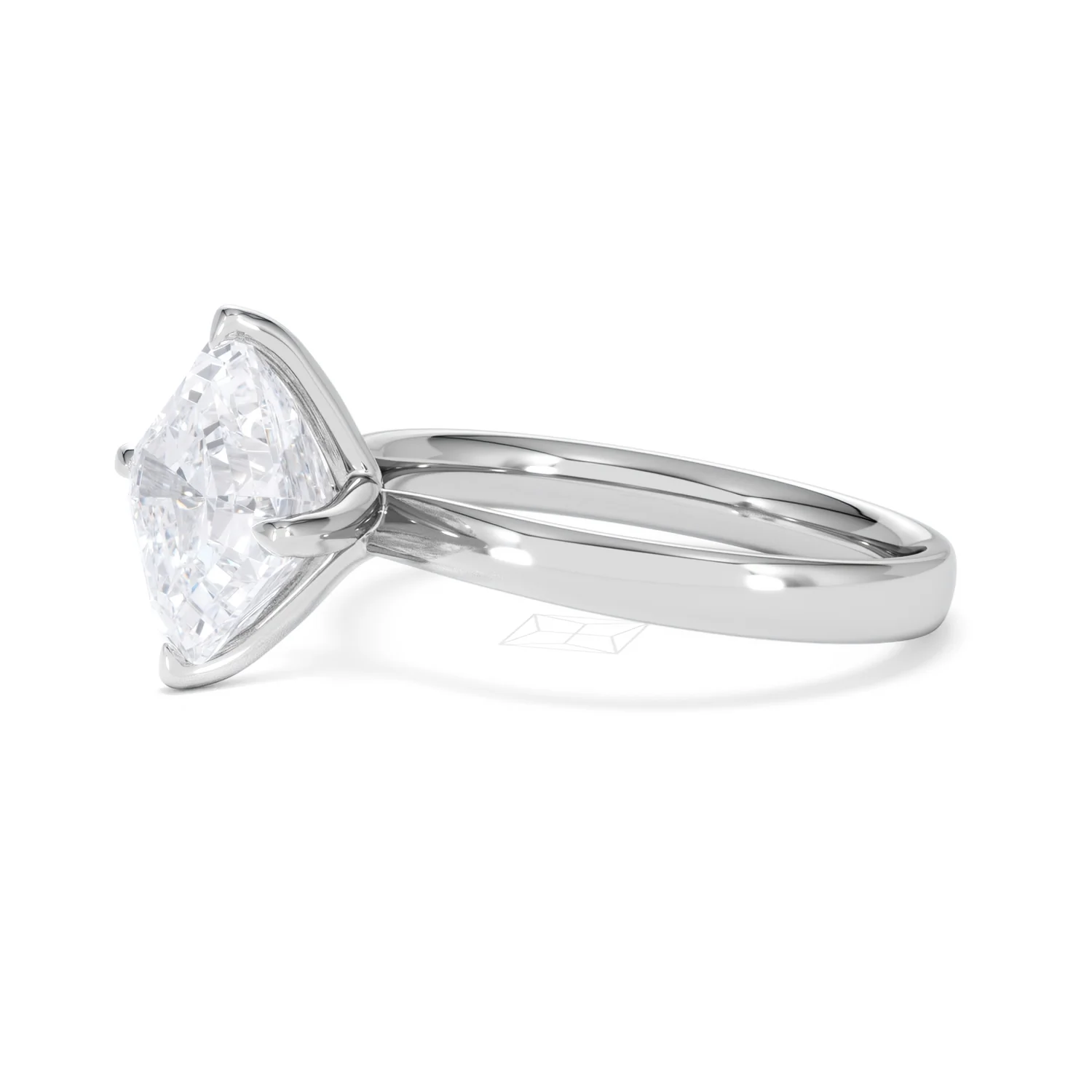 Origin Twist 3.00ct Asscher Cut Lab Diamond Solitaire Engagement Ring in Platinum - Image 73