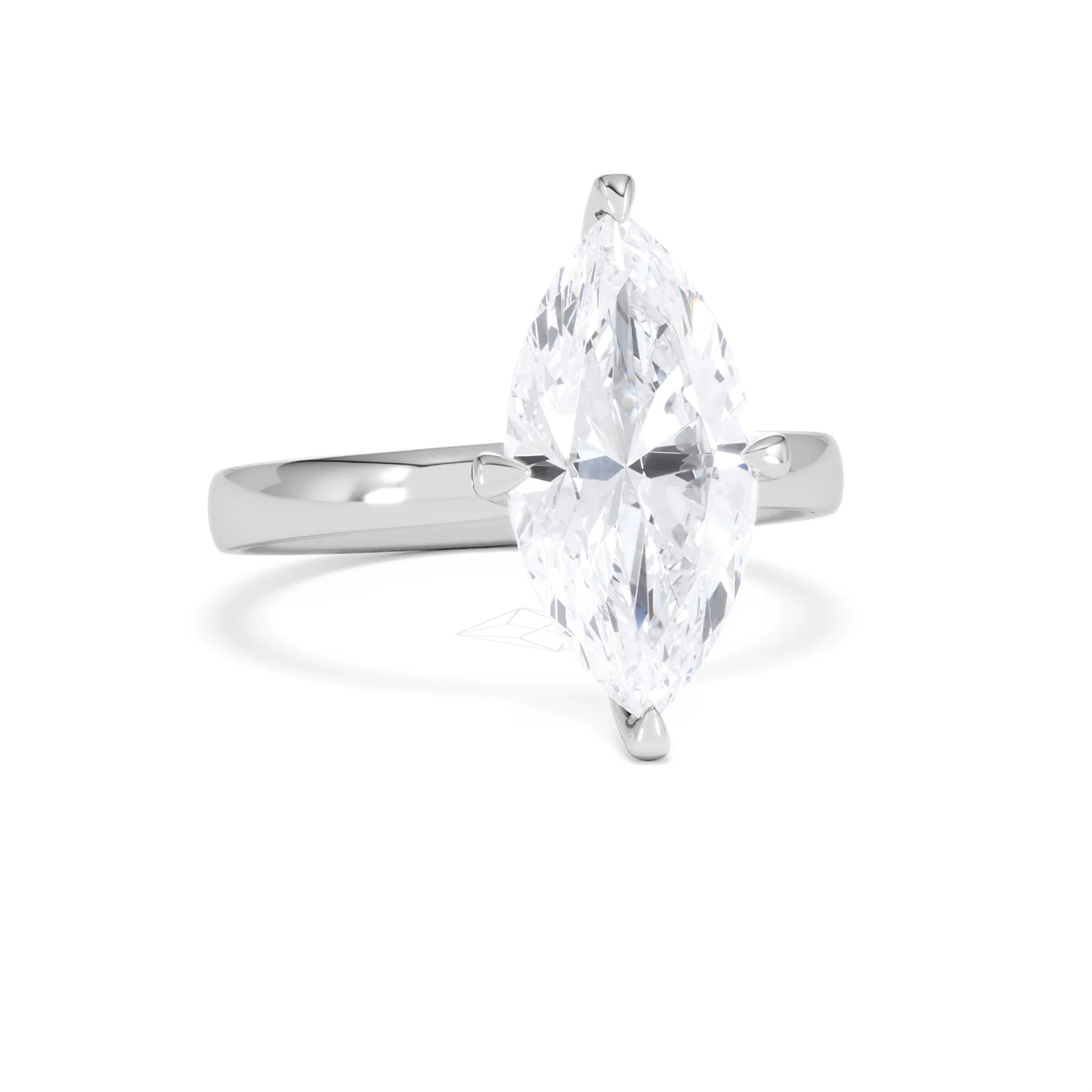 Origin Twist 3.00ct Marquise Cut Lab Diamond Solitaire Engagement Ring in 18K White Gold - Image 10