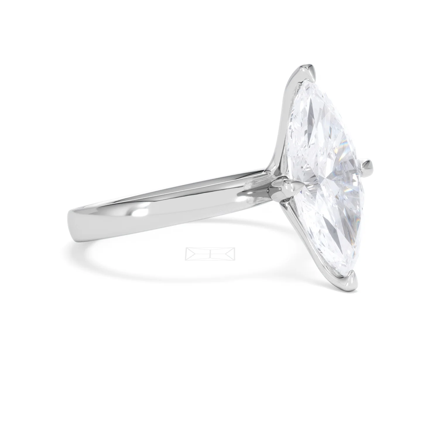 Origin Twist 3.00ct Marquise Cut Lab Diamond Solitaire Engagement Ring in 18K White Gold - Image 17