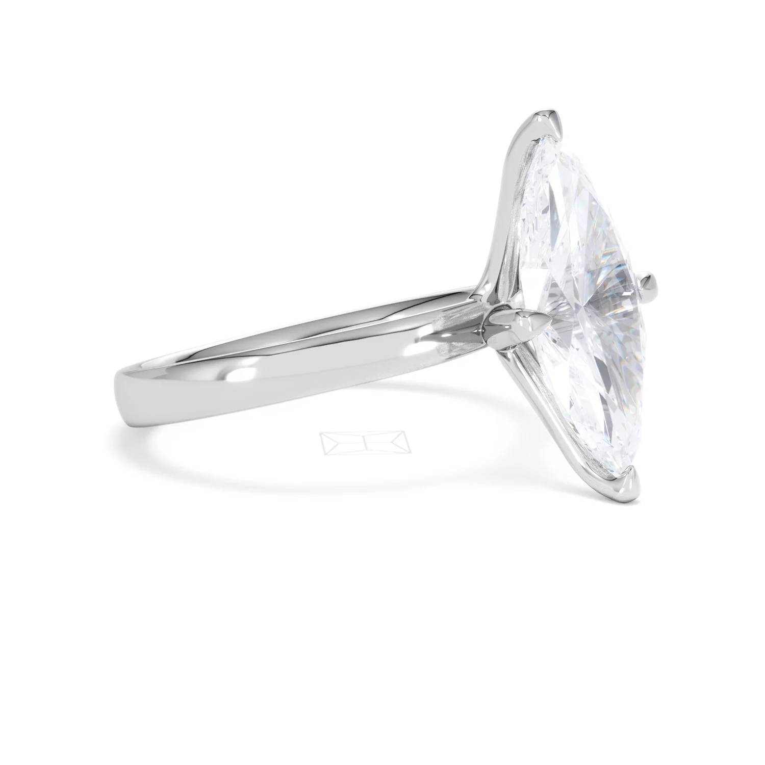 Origin Twist 3.00ct Marquise Cut Lab Diamond Solitaire Engagement Ring in 18K White Gold - Image 18