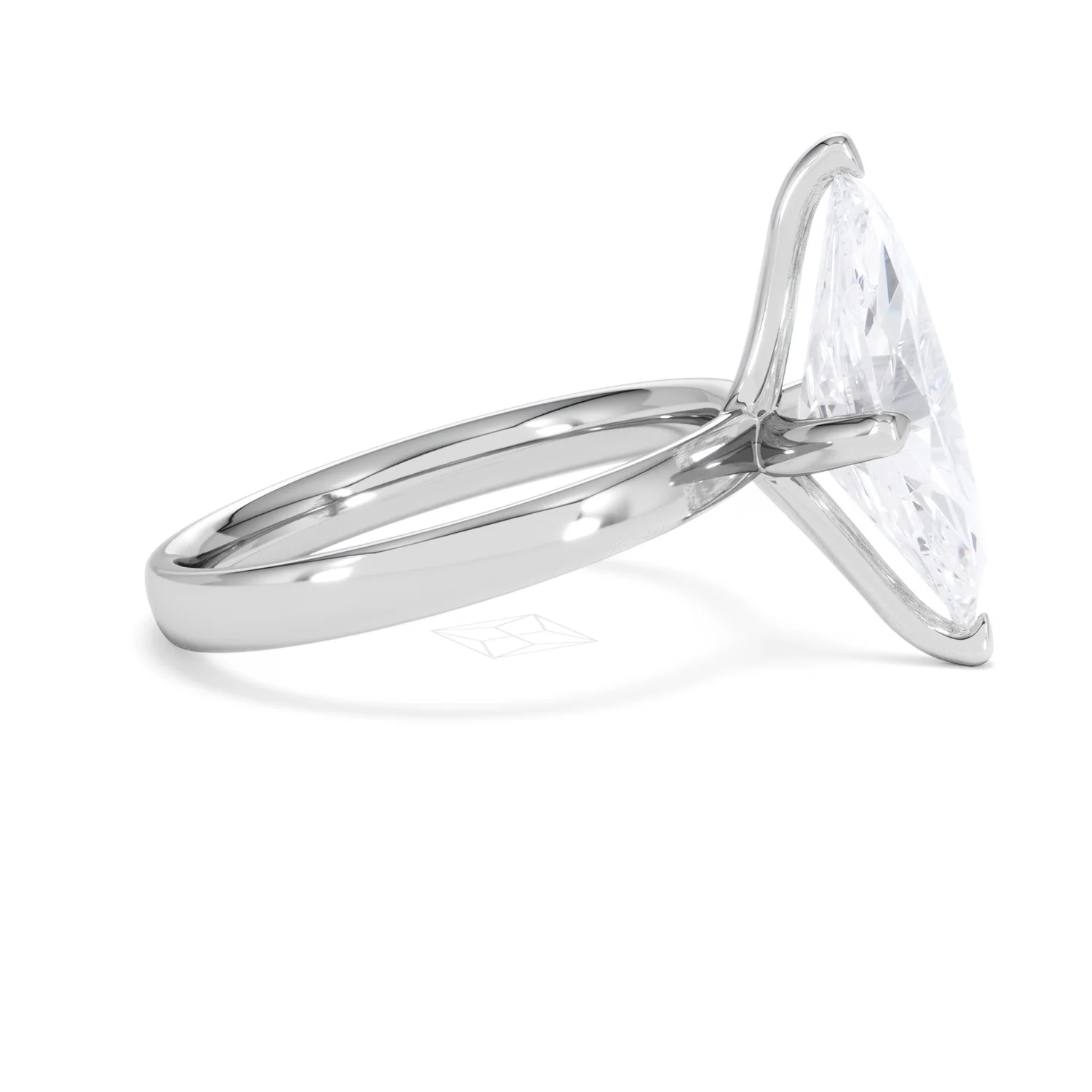 Origin Twist 3.00ct Marquise Cut Lab Diamond Solitaire Engagement Ring in 18K White Gold - Image 24