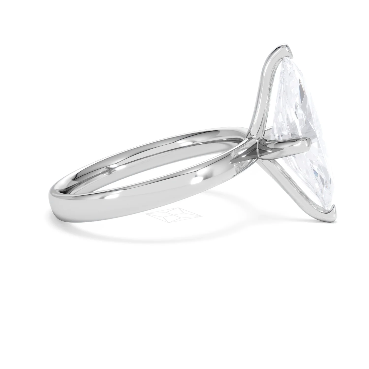 Origin Twist 3.00ct Marquise Cut Lab Diamond Solitaire Engagement Ring in 18K White Gold - Image 25