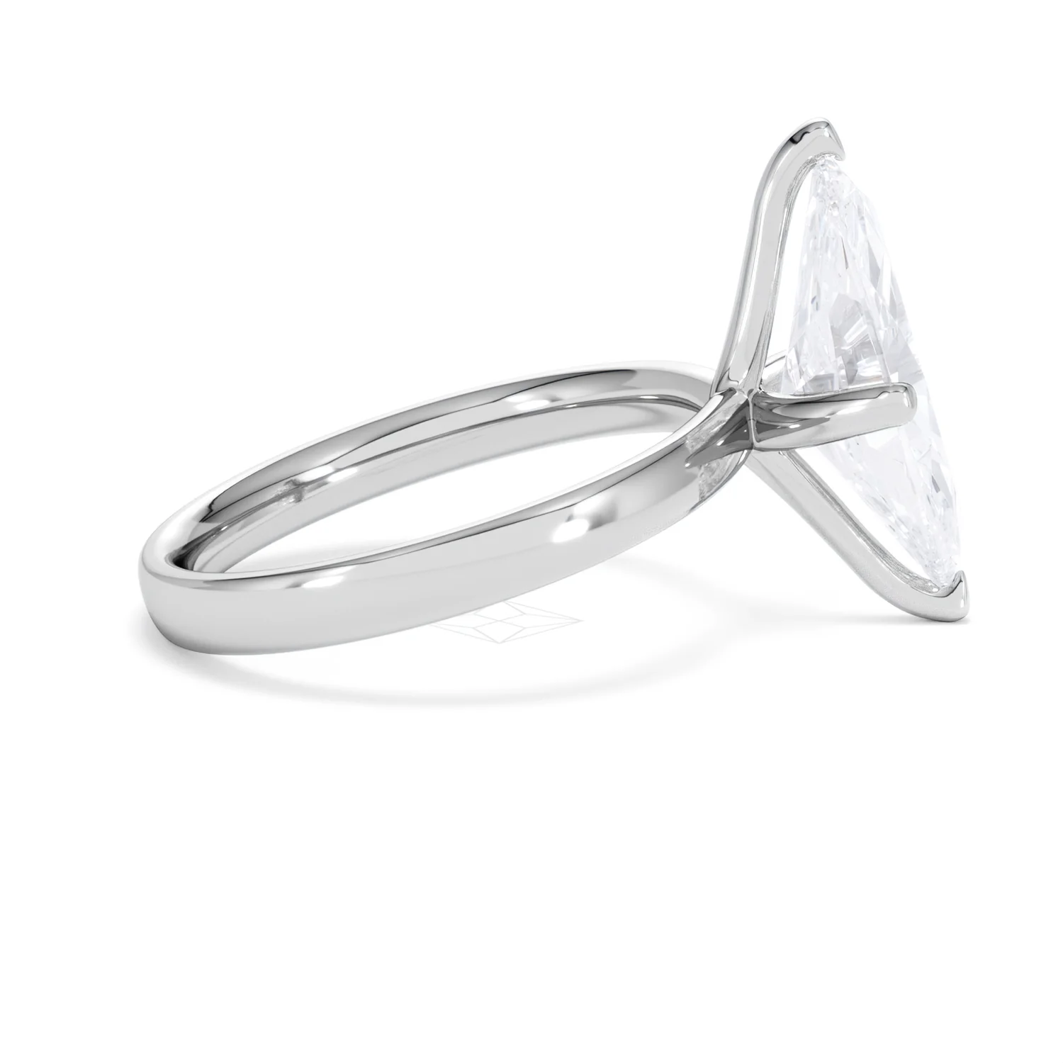 Origin Twist 3.00ct Marquise Cut Lab Diamond Solitaire Engagement Ring in 18K White Gold - Image 27