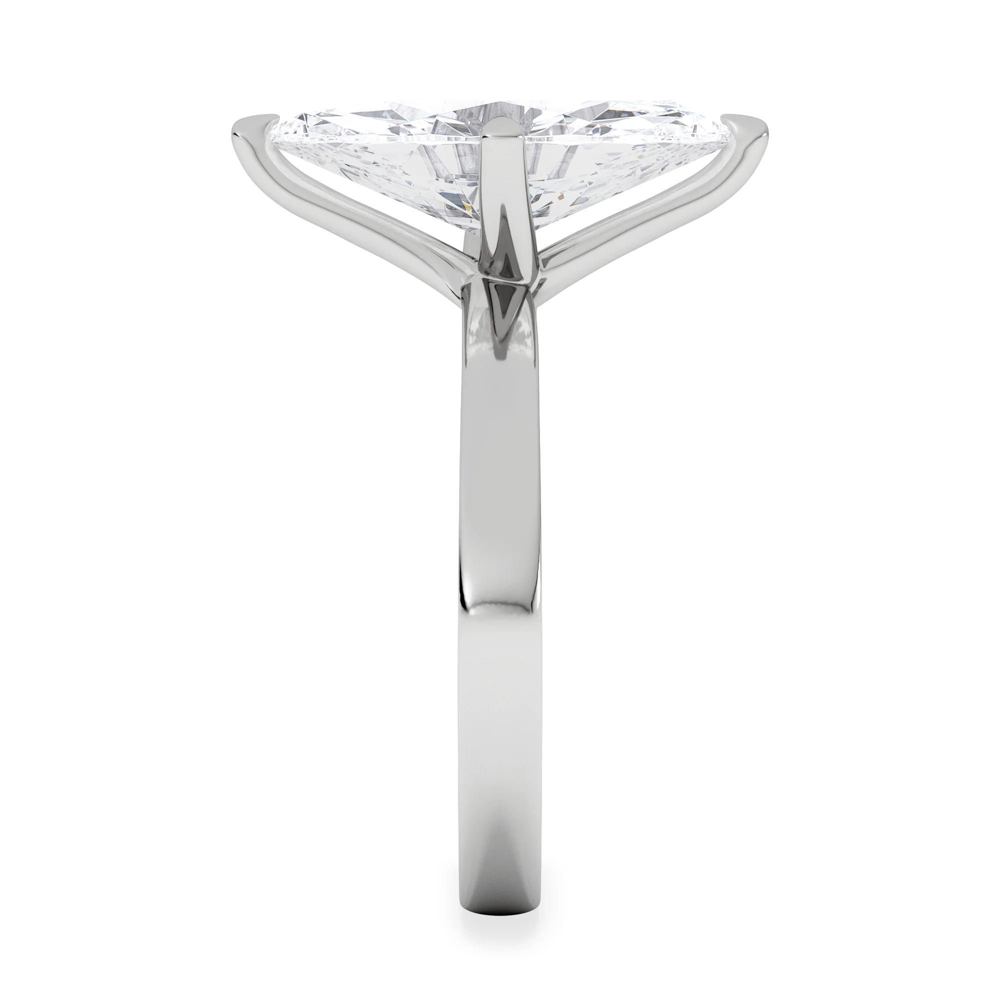 Origin Twist 3.00ct Marquise Cut Lab Diamond Solitaire Engagement Ring in 18K White Gold - Image 5