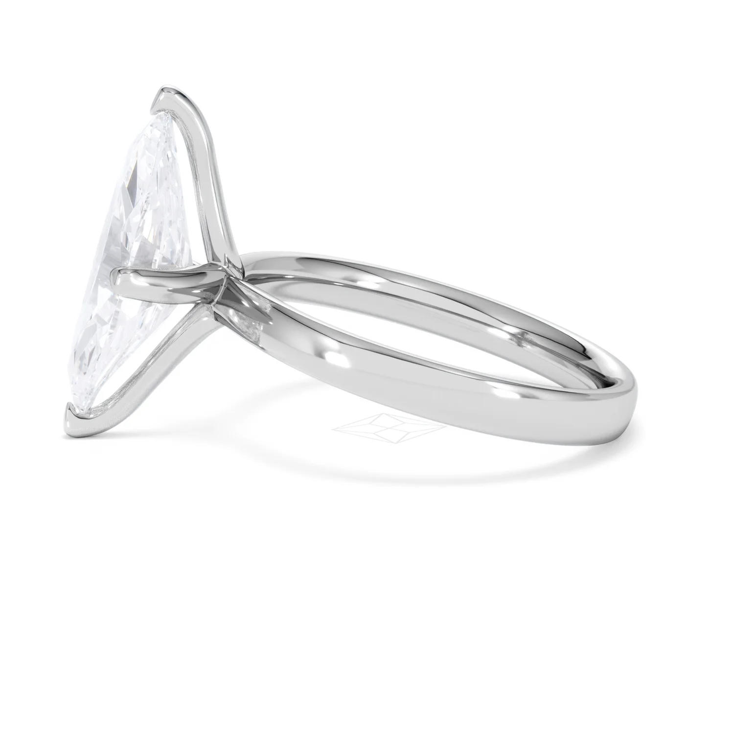 Origin Twist 3.00ct Marquise Cut Lab Diamond Solitaire Engagement Ring in 18K White Gold - Image 68
