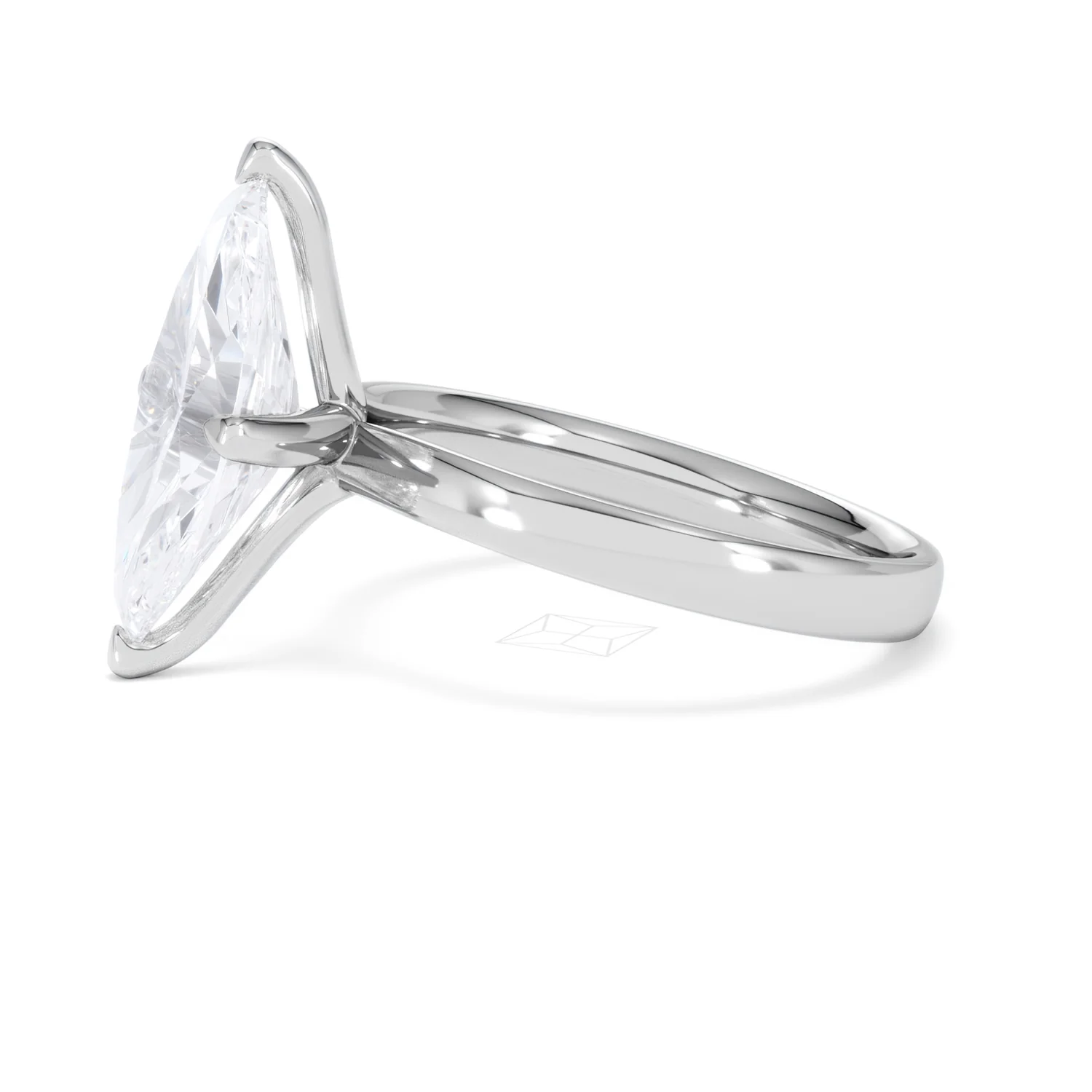 Origin Twist 3.00ct Marquise Cut Lab Diamond Solitaire Engagement Ring in 18K White Gold - Image 71