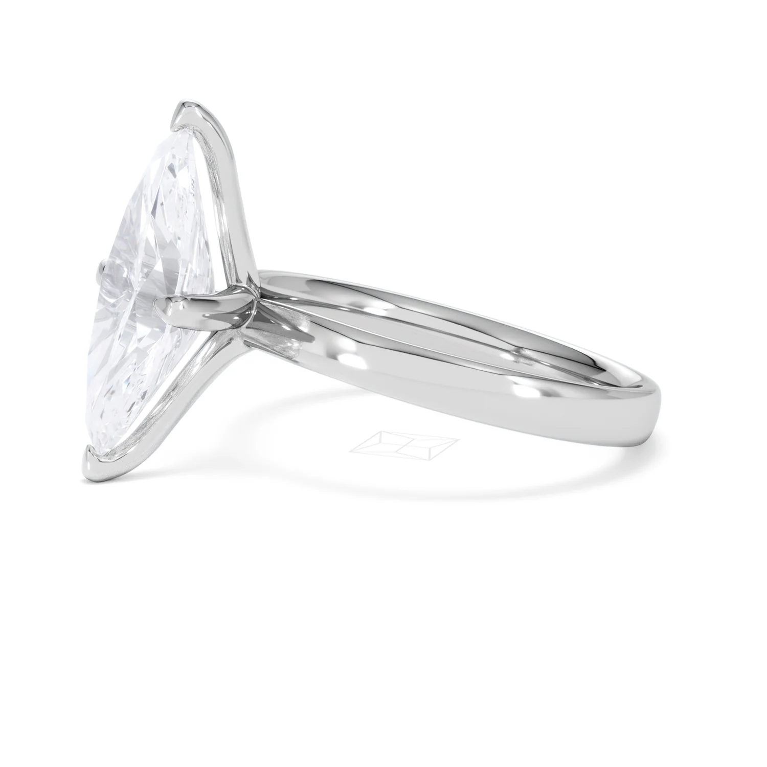 Origin Twist 3.00ct Marquise Cut Lab Diamond Solitaire Engagement Ring in 18K White Gold - Image 72